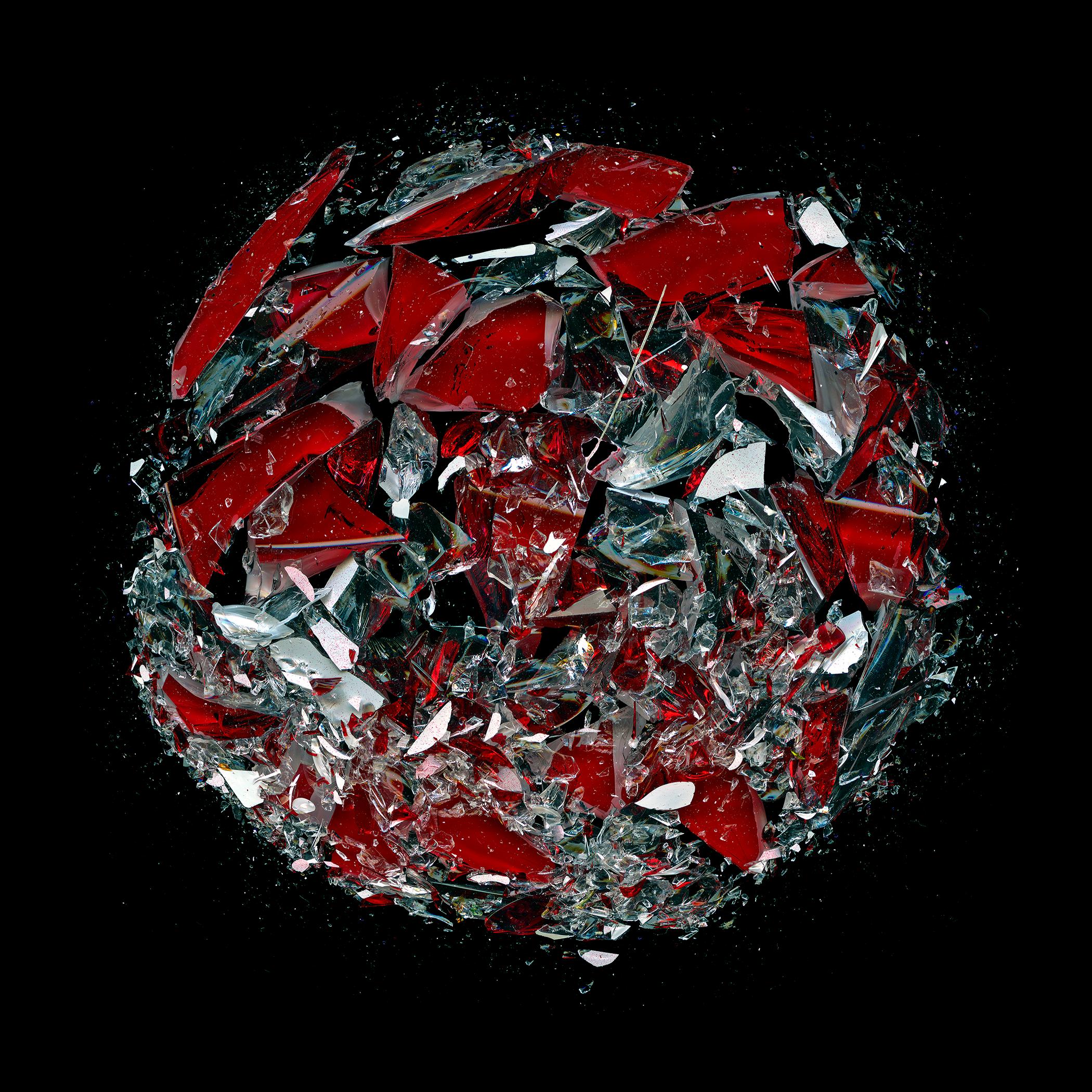 Der Scham Planet. Die Broken Planet-Serie. Abstraktes Digitale Collage-Farbfoto