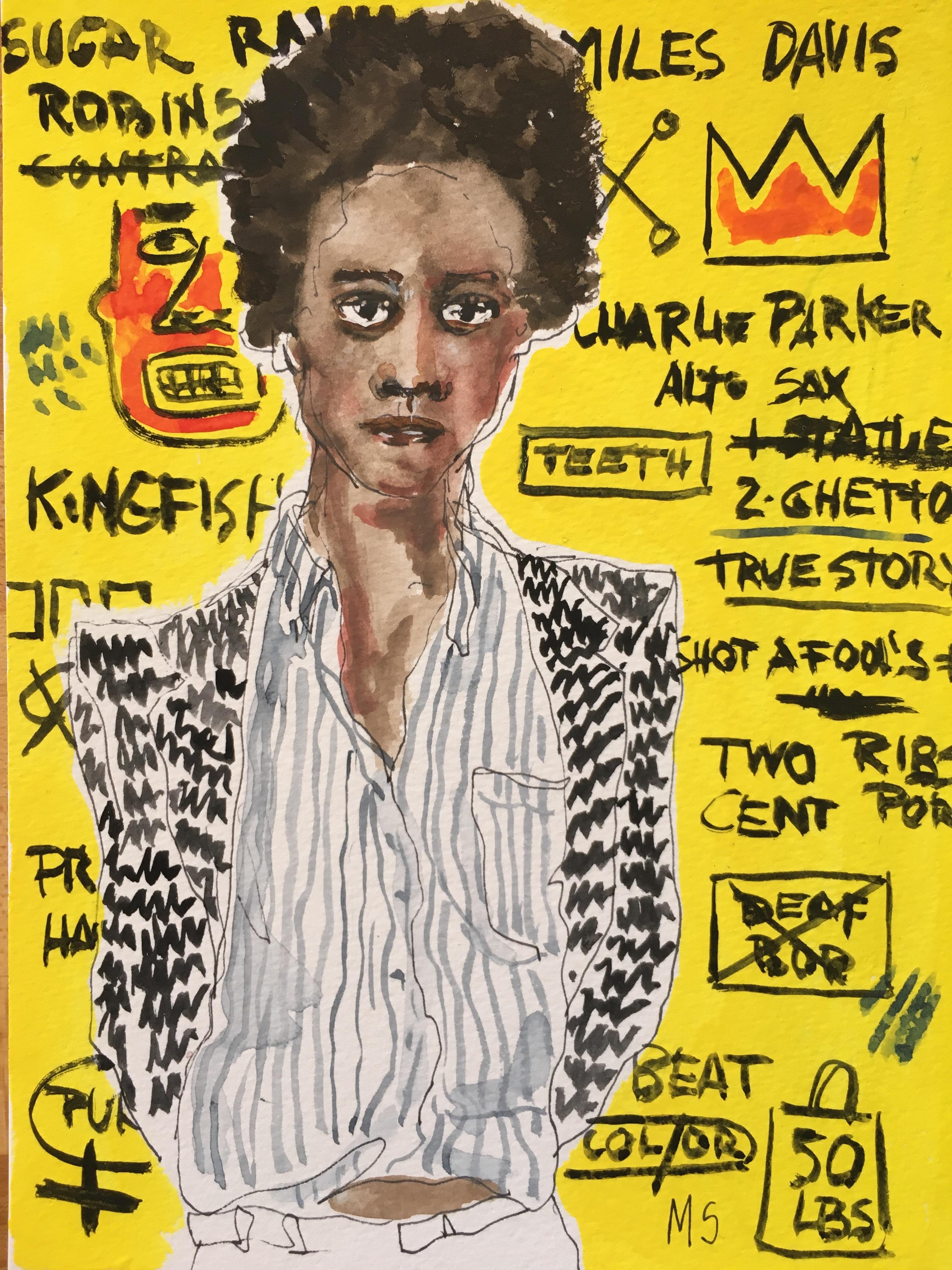 Manuel Santelices Still-Life - Yellow Basquiat, 2021