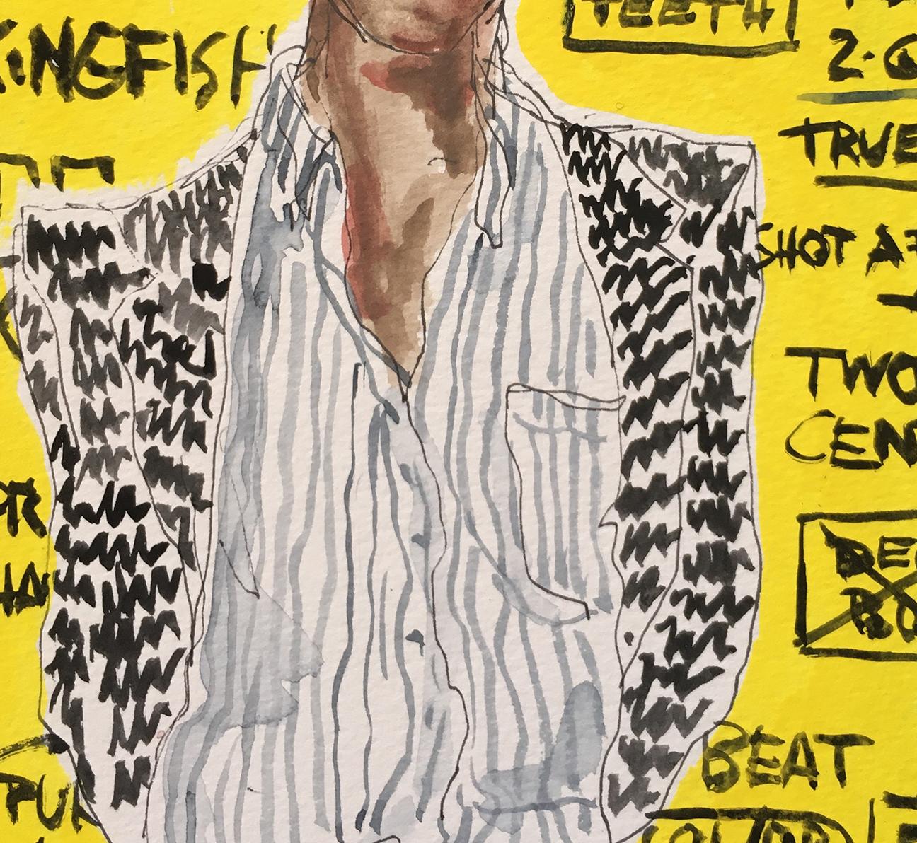 Yellow Basquiat, 2021 - Contemporary Art by Manuel Santelices