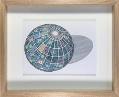 Esfera transparencia 3. Dalla serie No. 3. Disegno astratto su carta.