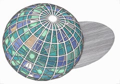 Esfera transparencia 3. De la série n° 3. Dessin abstrait sur papier.