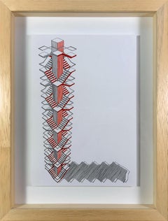 Espejo. Dalla serie No. 1. Disegno astratto su carta.