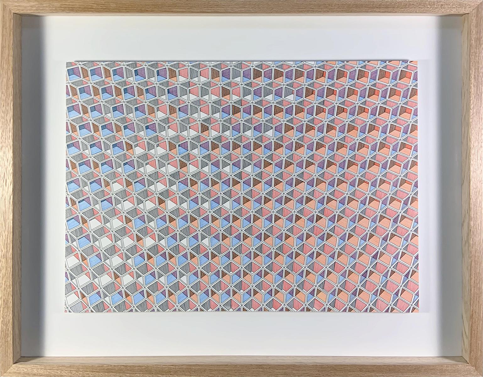 Cubos Transparencia 2. From The Series Terms And Conditions 2.0 Drawing on paper - Art by Rodrigo Spinel 