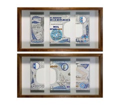 1000 Anverso and 1000 Reverso, Diptych  (Framed)