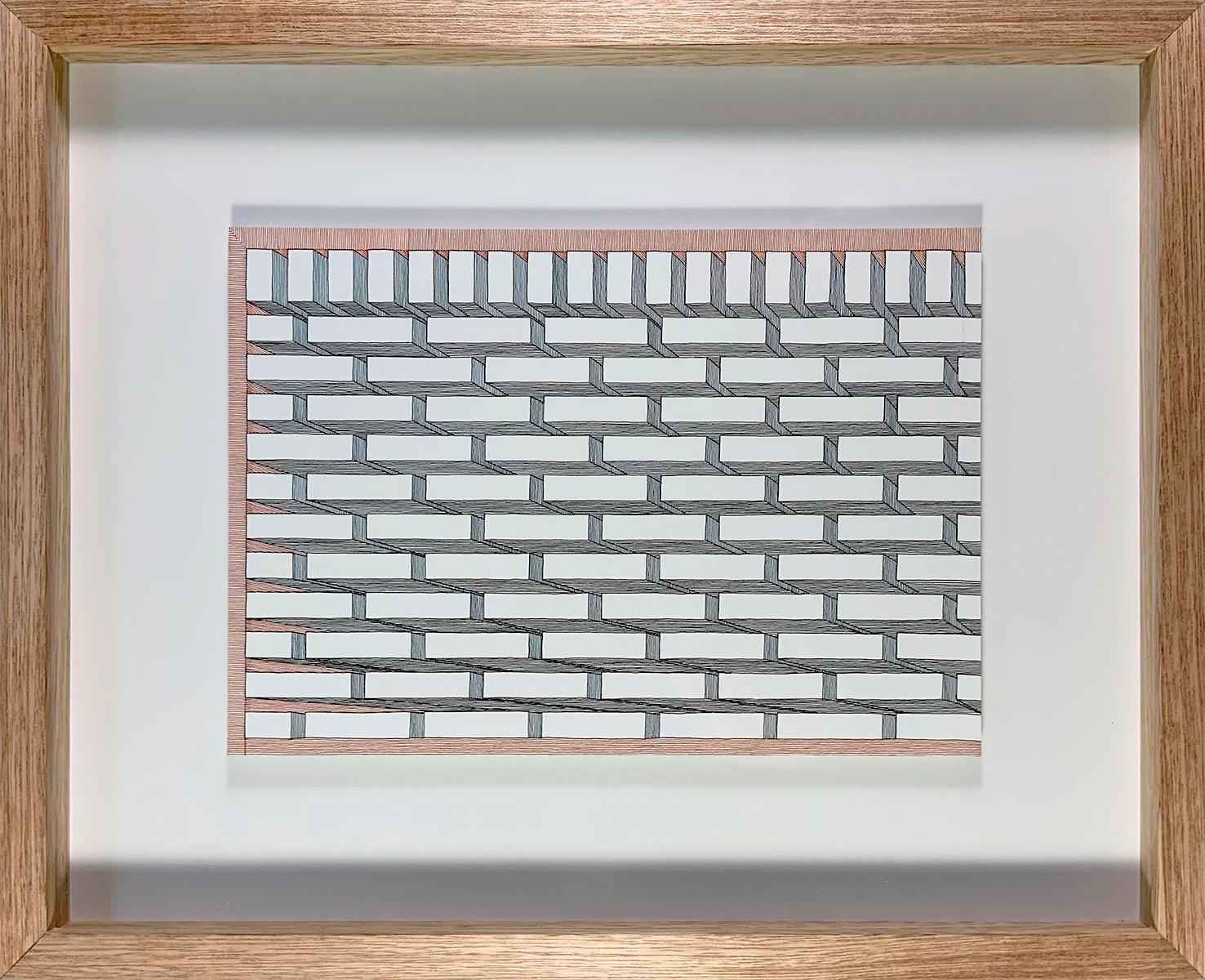 Isodrom Bloques.  Abstract drawing on paper - Art by Rodrigo Spinel 