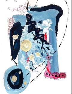 Células activas #4. Mixed media Abstract painting on Paper