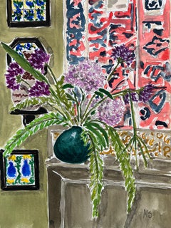 A corner by Umberto Pasti. Ink and watercolor on paper