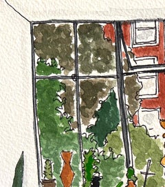 Designers Maria Cornejo and Mark Borthwick in Brooklyn, NY. watercolor on paper