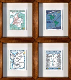 Set of 4 Maps (Framed) The Prints Series
