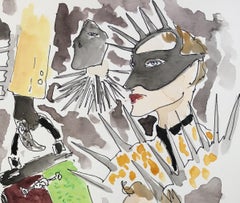 Gucci Spring 19 Accessories. Fashion watercolor on paper