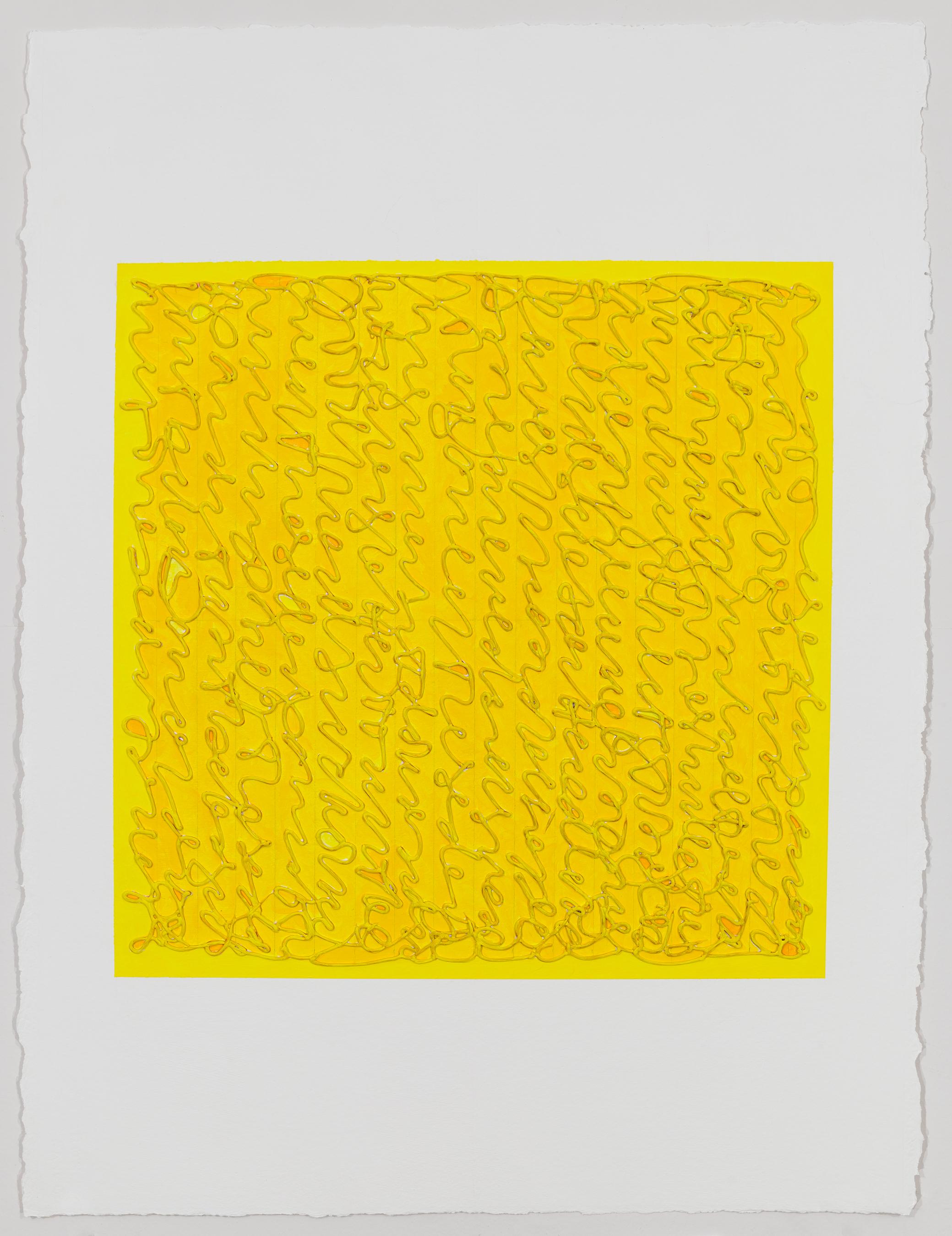 Louise P Sloane Abstract Drawing - Yellow