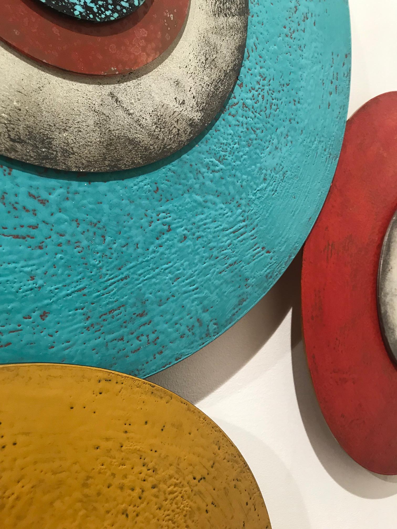 Modern Series Multi Colored Circular Panels - Contemporary Mixed Media Art by Jodi Reeb