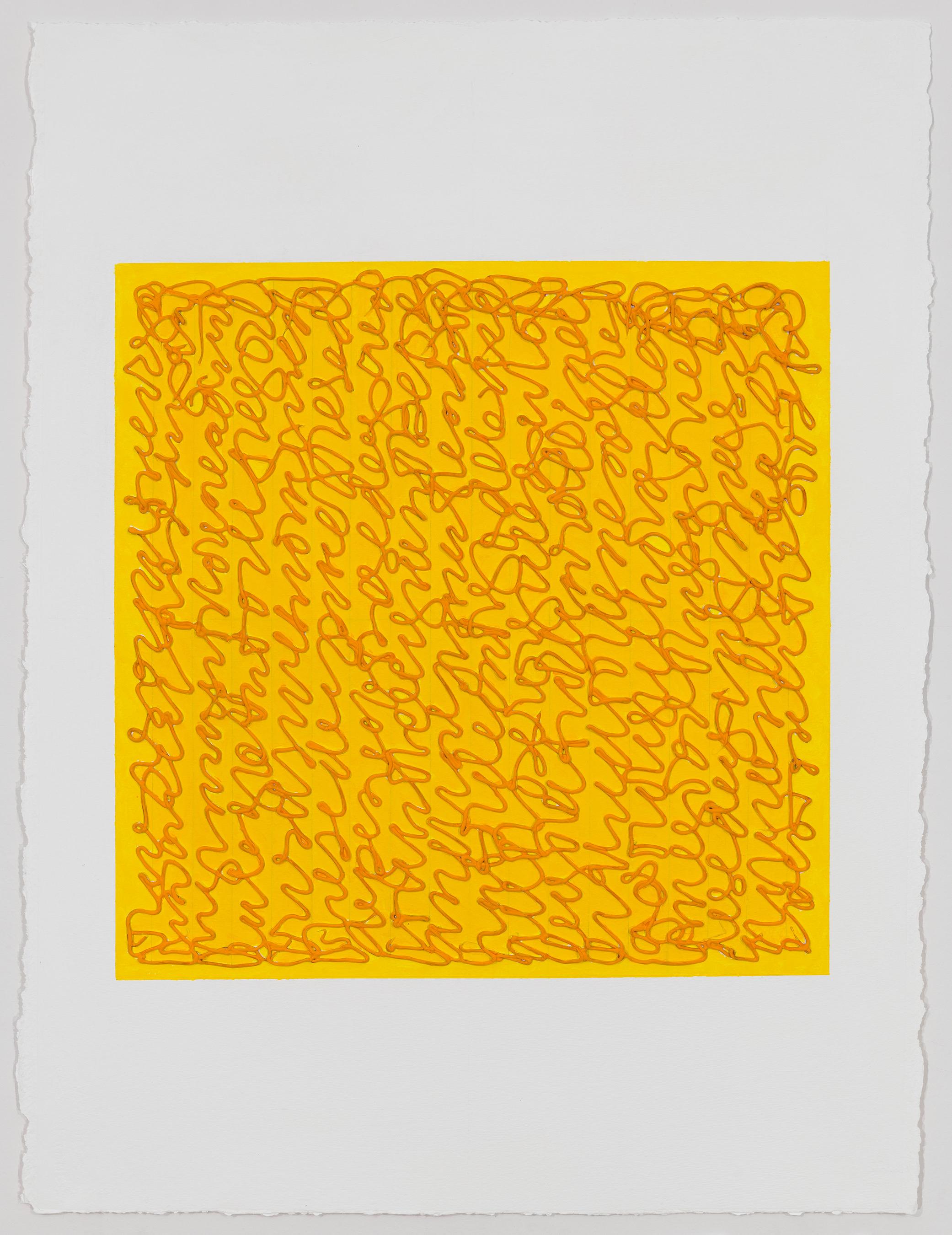 Louise P Sloane Abstract Drawing - Deep Yellows
