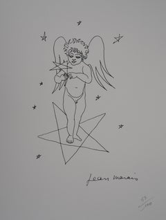 L'ange aux étoiles - Lithographie, 100 exemplaires