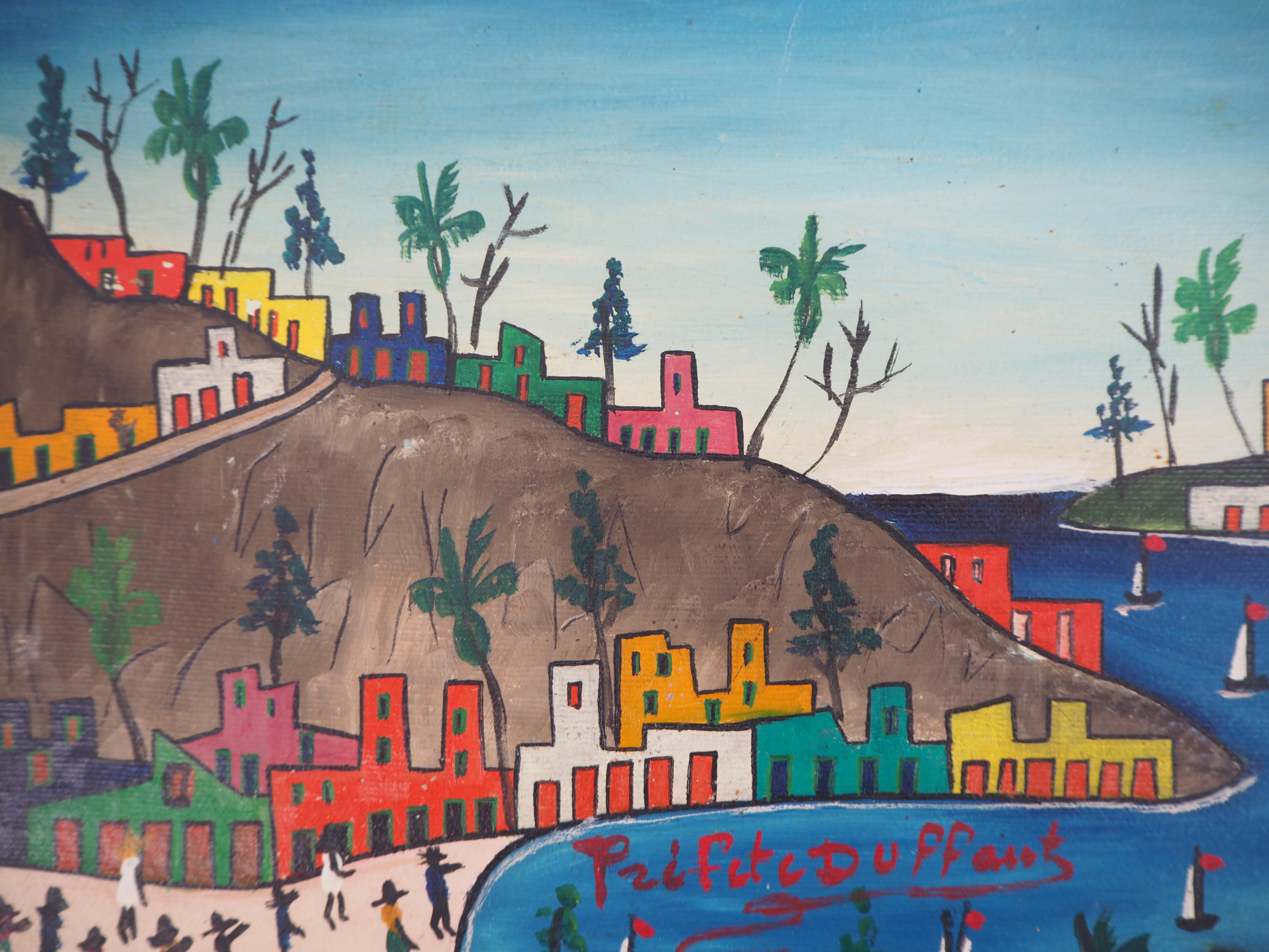 Haiti : Animated Beach - Original signed Oil on canvas 2