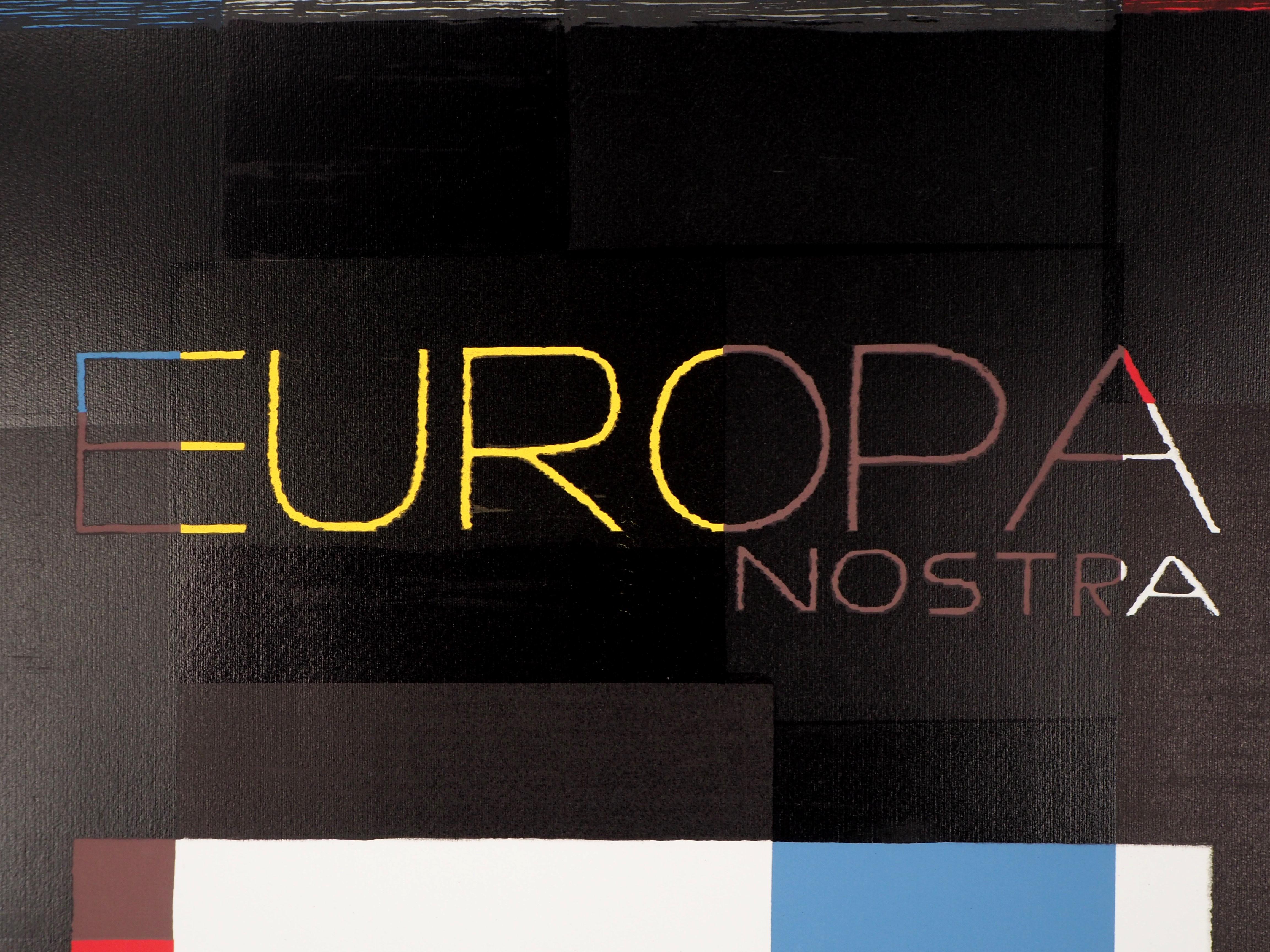 Europa Nostra - Original Siebdruck, handsigniert (Geometrische Abstraktion), Print, von Michel Seuphor