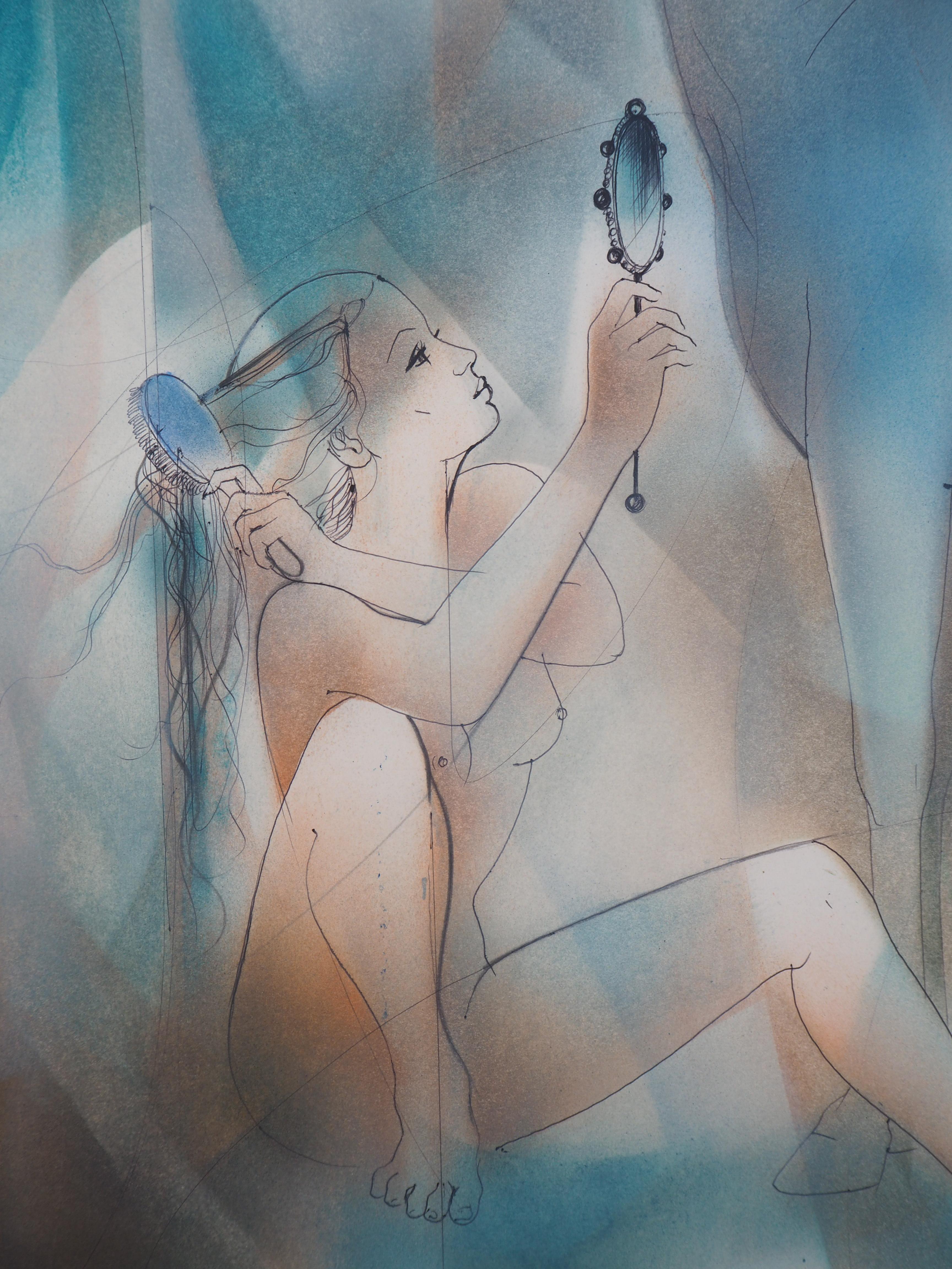 Jean-Baptiste VALADIE
Young Woman and White Horse 

Original watercolor
Handsigned bottom right
On vellum 50 x 65 cm (c. 20 x 26 inch)

Excellent condition