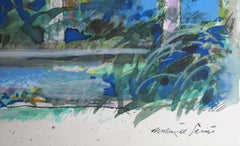 Dream Tropical Dream, aquarelle, gouache et peinture à l'encre originales signées à la main