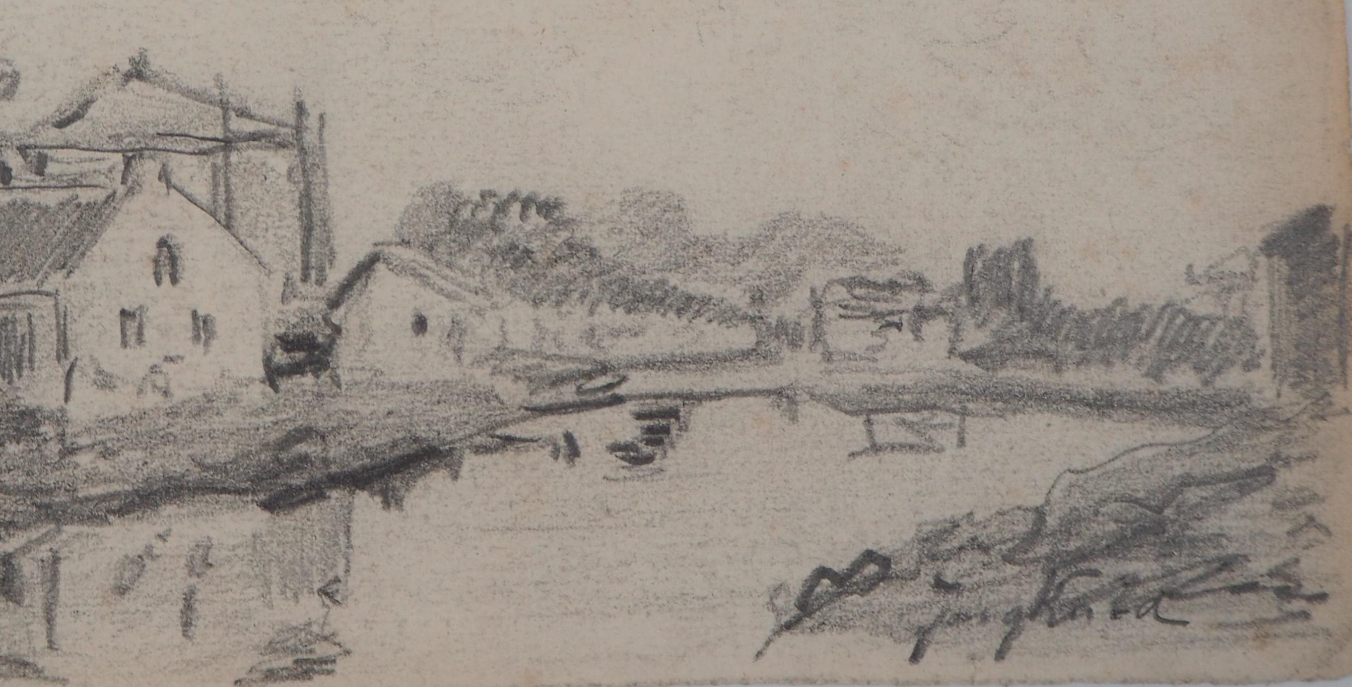 windmill pencil drawing