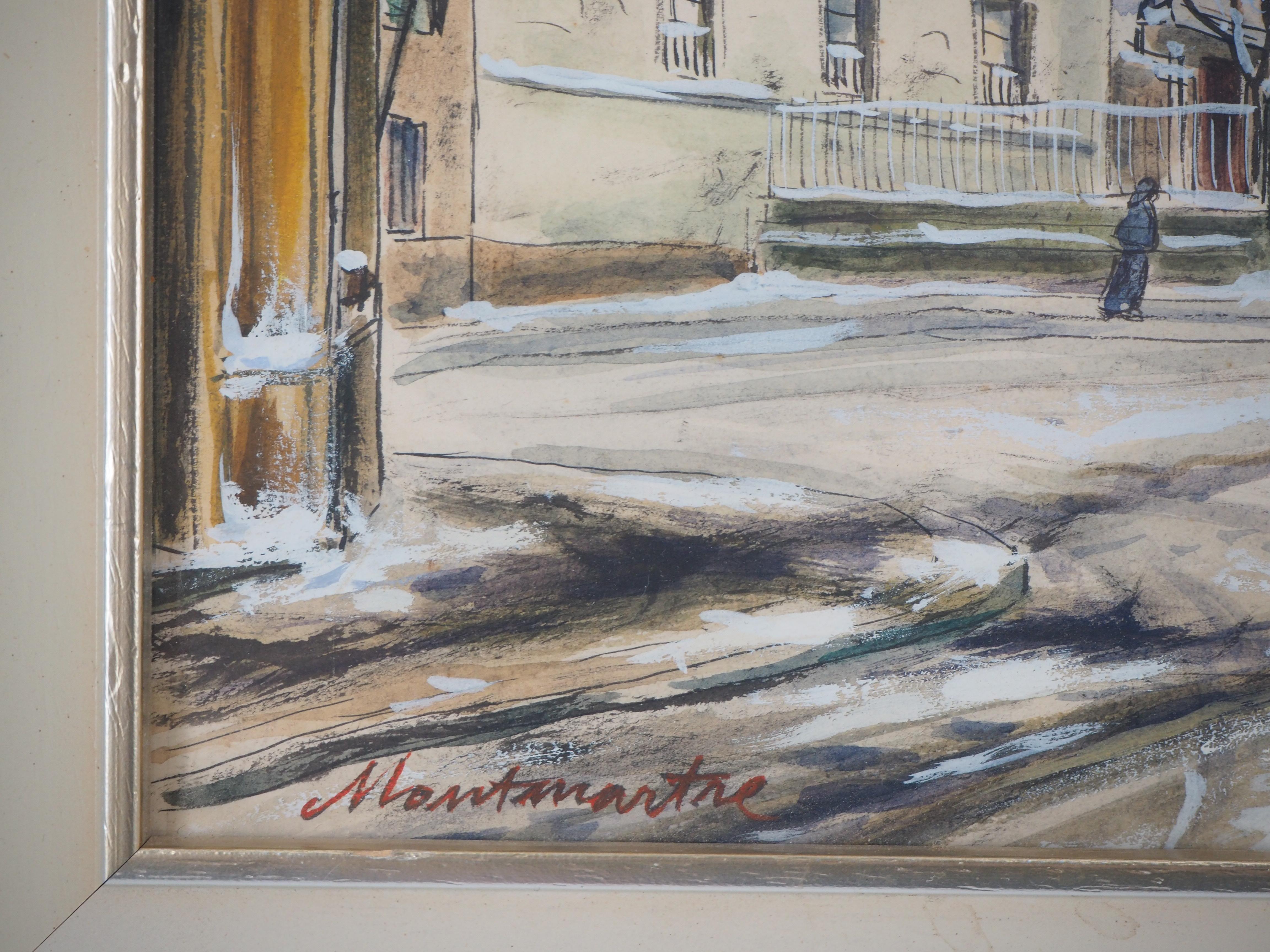 IG Gazi le Tatar, (Gazi Igna Ghirei, called)
Paris Montmartre : Sacre Coeur Church 

Original watercolor and tempera
Signed in the lower right corner
On paper 26.5 x 33 cm at view (c. 10.5 x 13 in)
Presented in wood frame 33 x 40 cm (c. 13 x 16