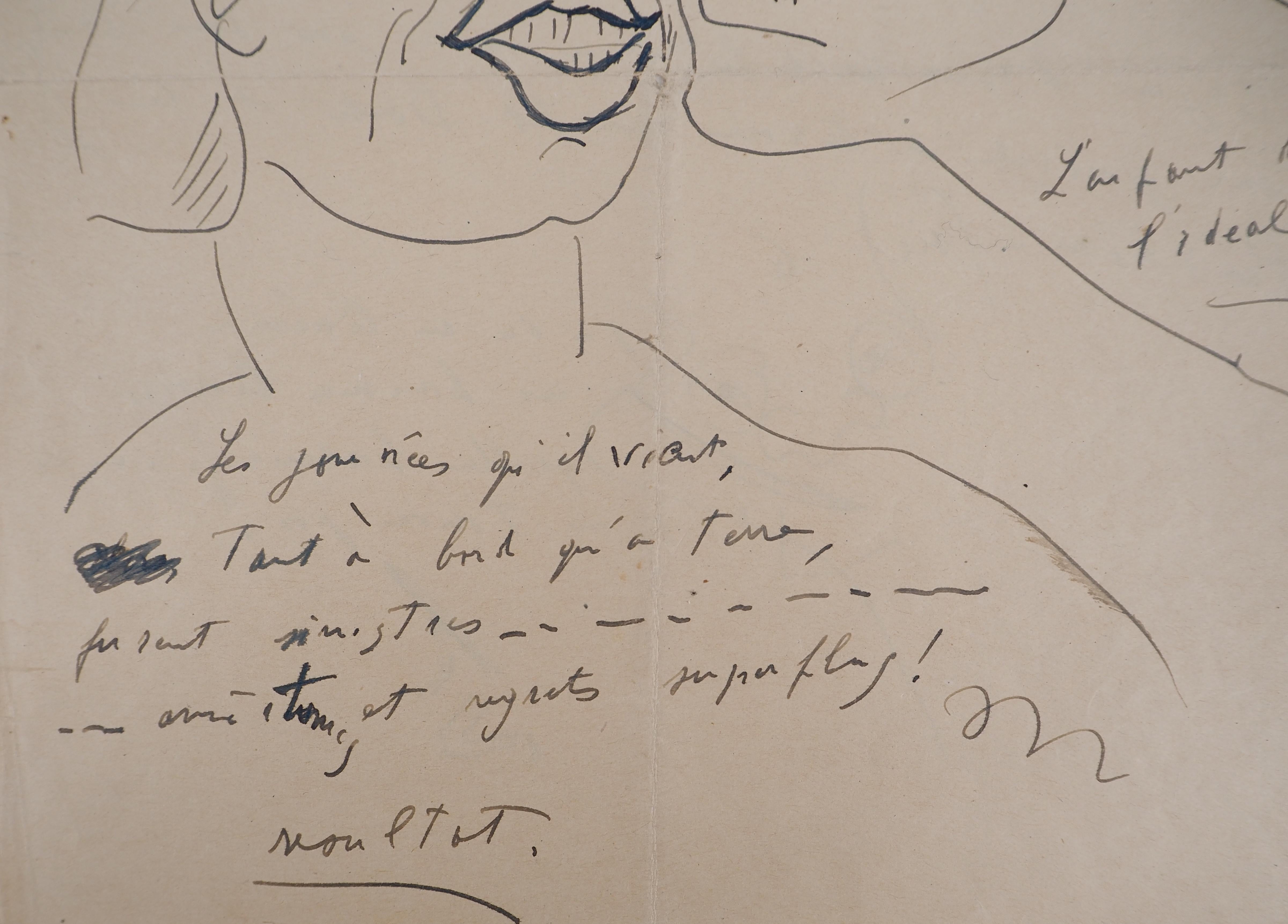 Couple, The Kiss - Original Tintenzeichnung, handsigniert 4