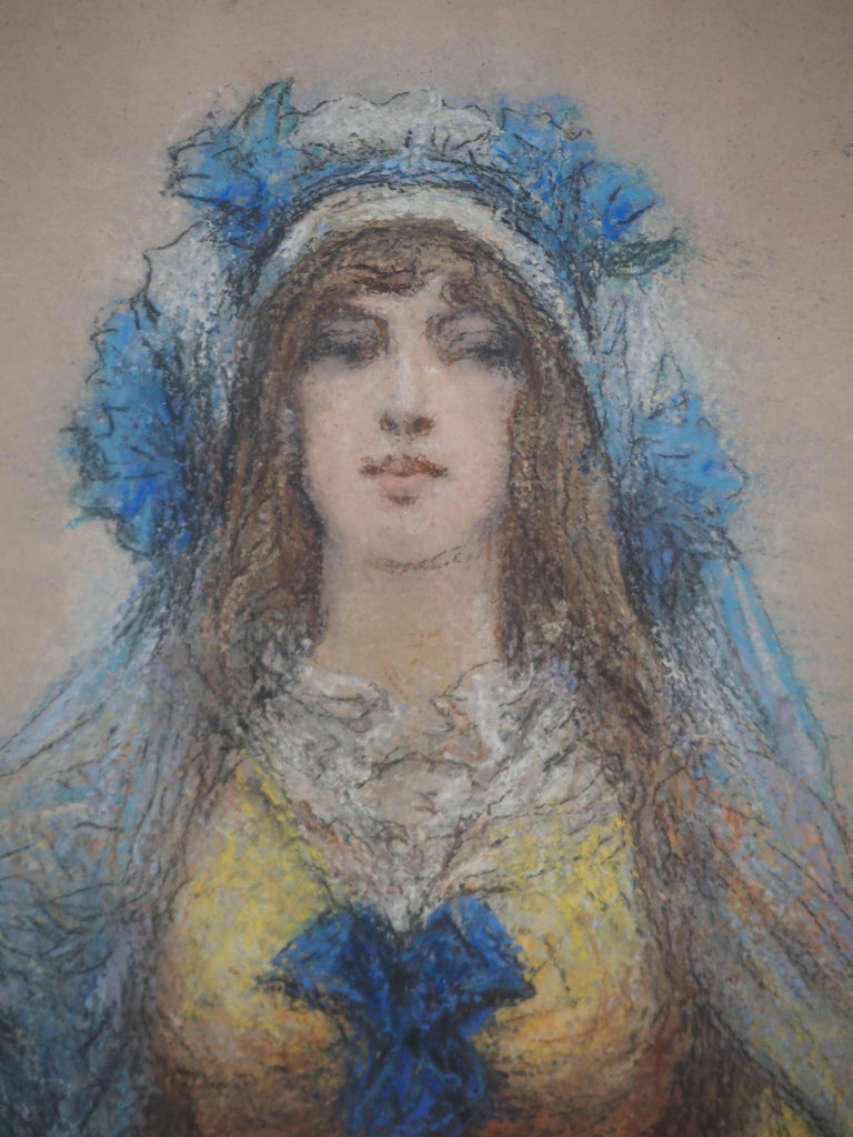 Jules Victor Clairin Theater Sarah Bernhardt in Blue