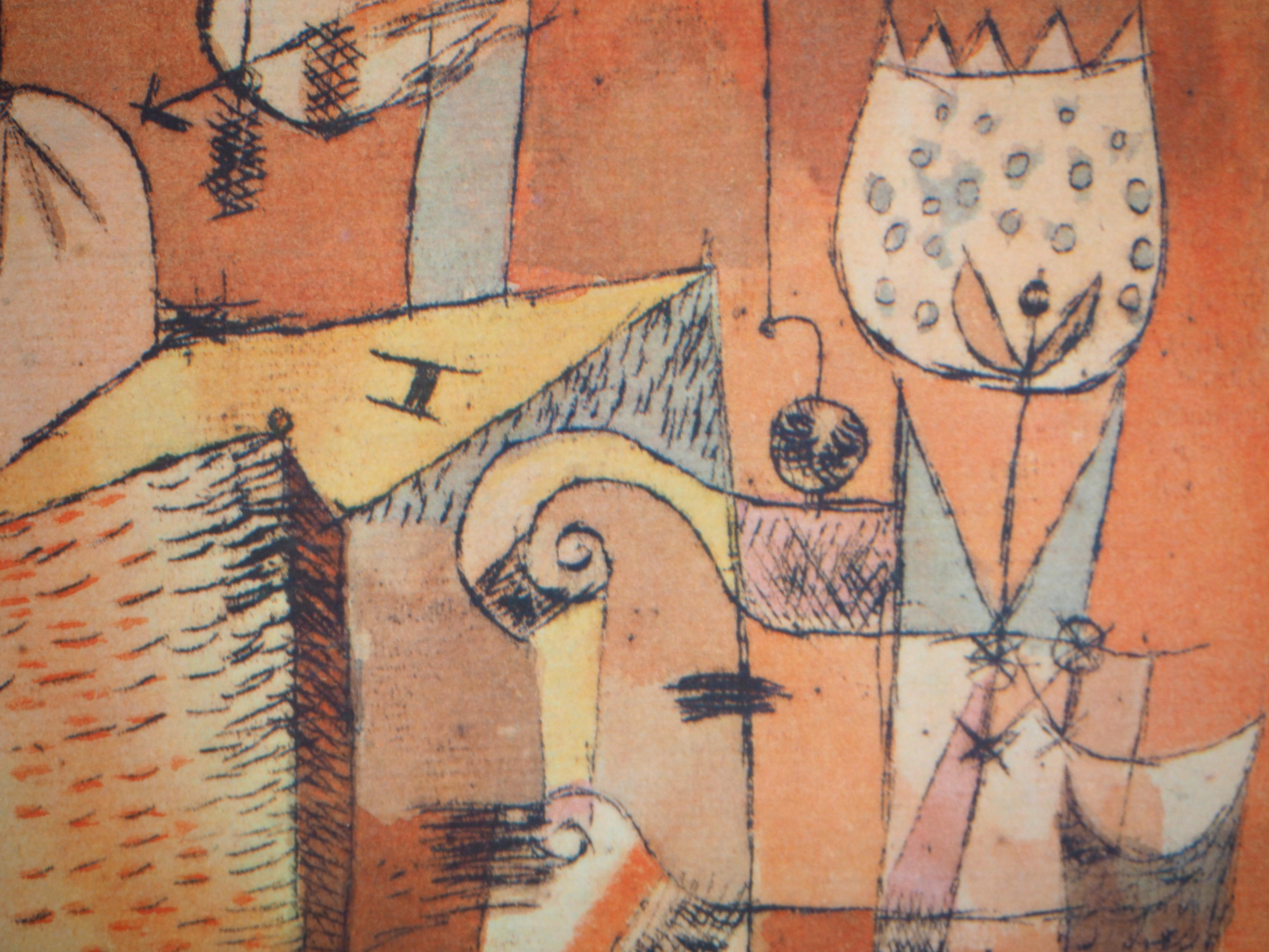 Mechanical Chaos - Lithograph and Stencil - Modern Art by Paul Klee