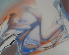 Warm Shadow : Asleep Nude - Original Watercolor, Handsigned