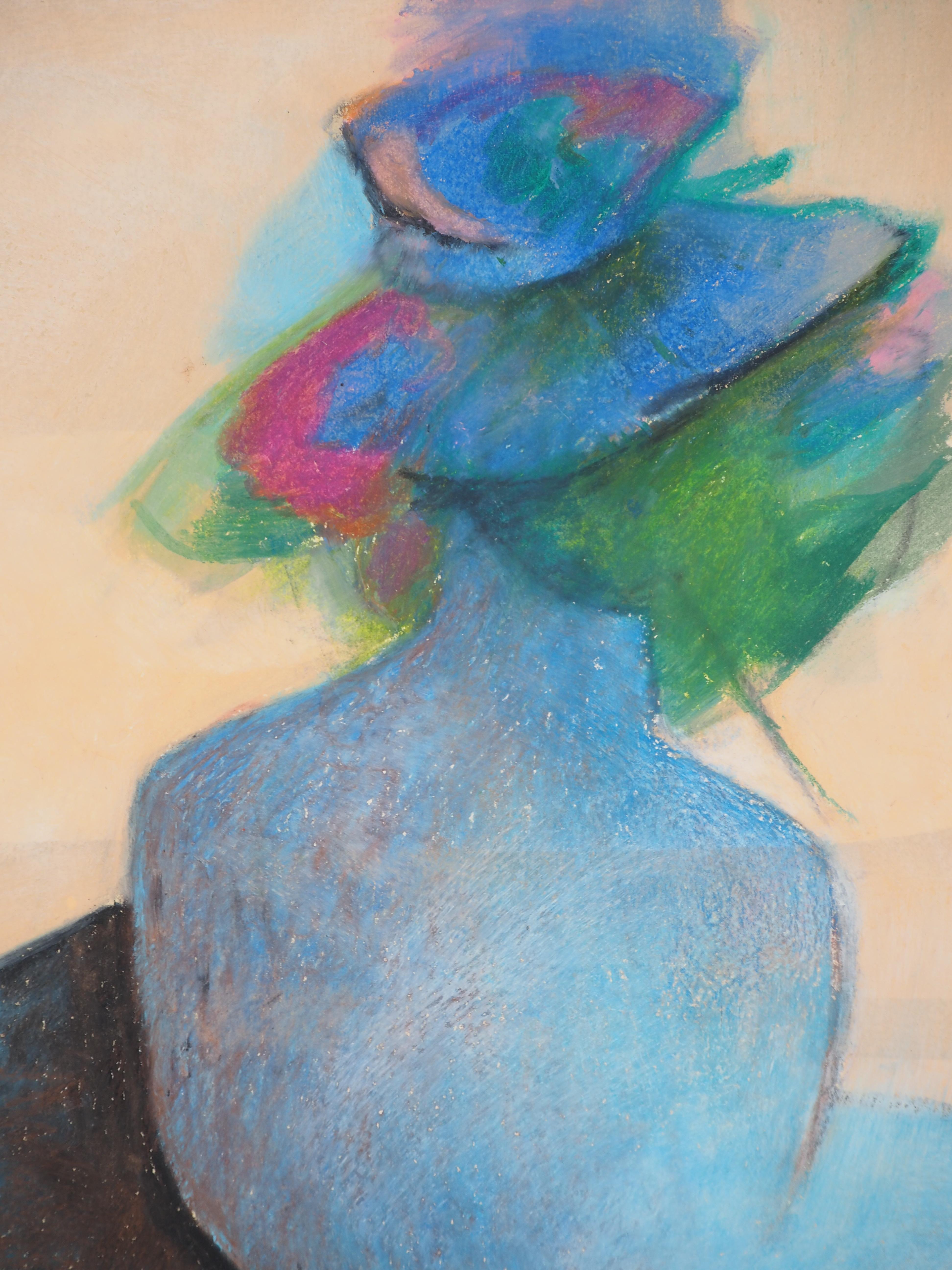 Claude GAVEAU
Composición Azul y Rosa : Ramo Surrealista (Silencio en los pétalos)

Dibujo original al pastel
Firmado a lápiz
Refrendado en el reverso (con otro dibujo en el reverso, véase la última imagen)
Sobre vitela Arches 50 x 65 cm (c. 19,6 x