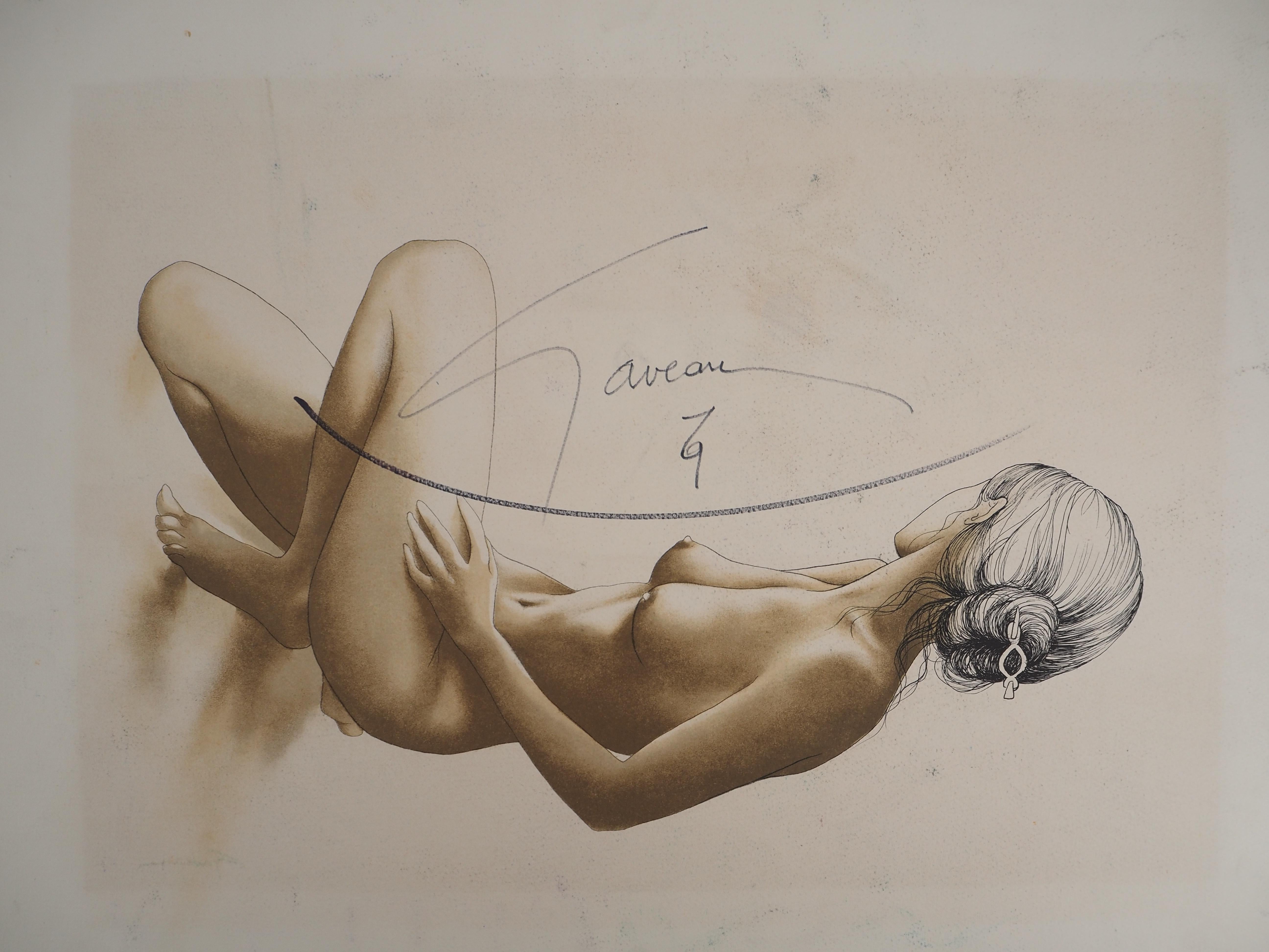 Composición Azul y Rosa : Ramo Surrealista- Pastel Original Firmado a Mano en venta 2