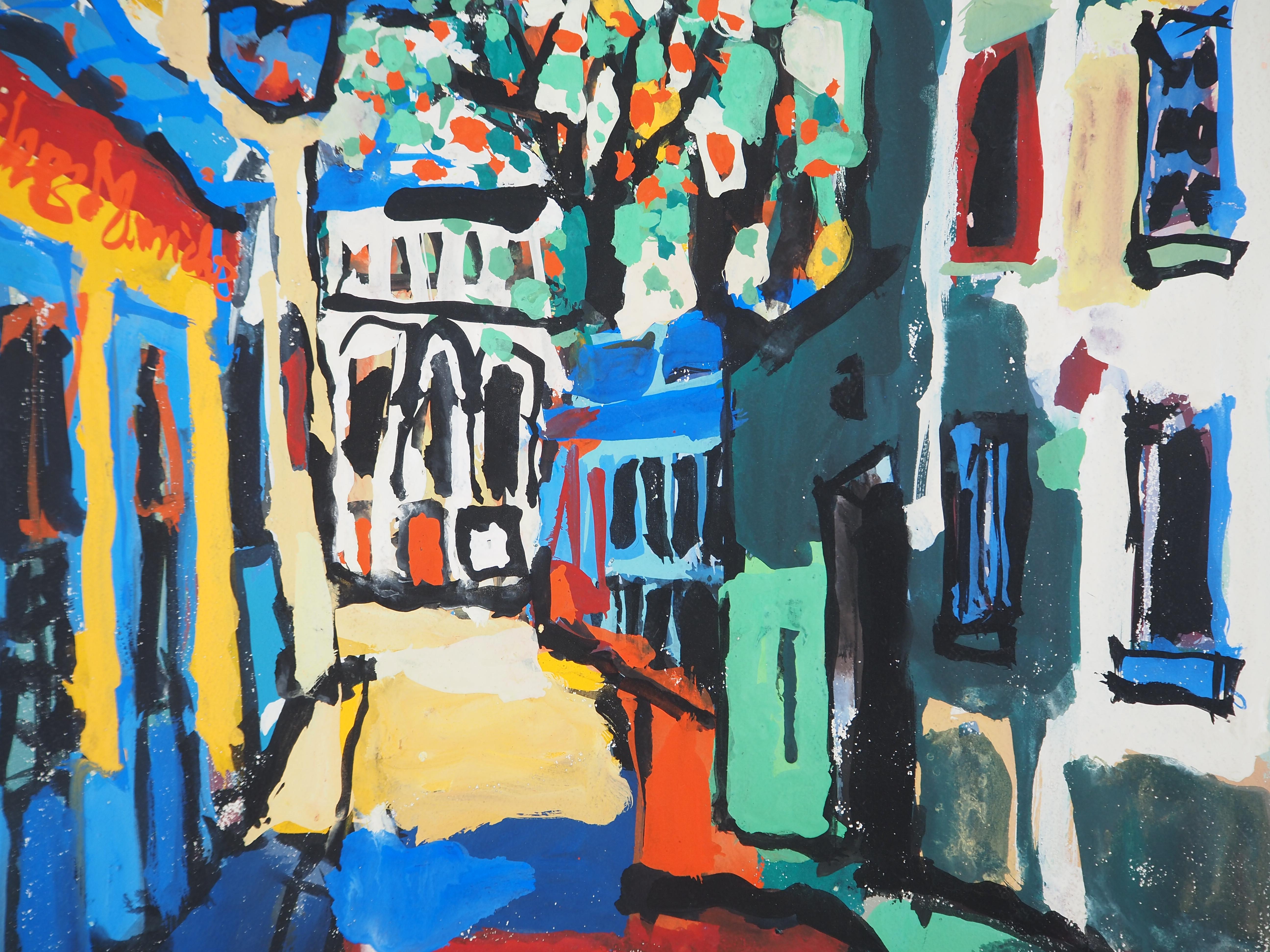 El Sacré-Cœur en Montmartre - Pintura original firmada a mano en venta 1