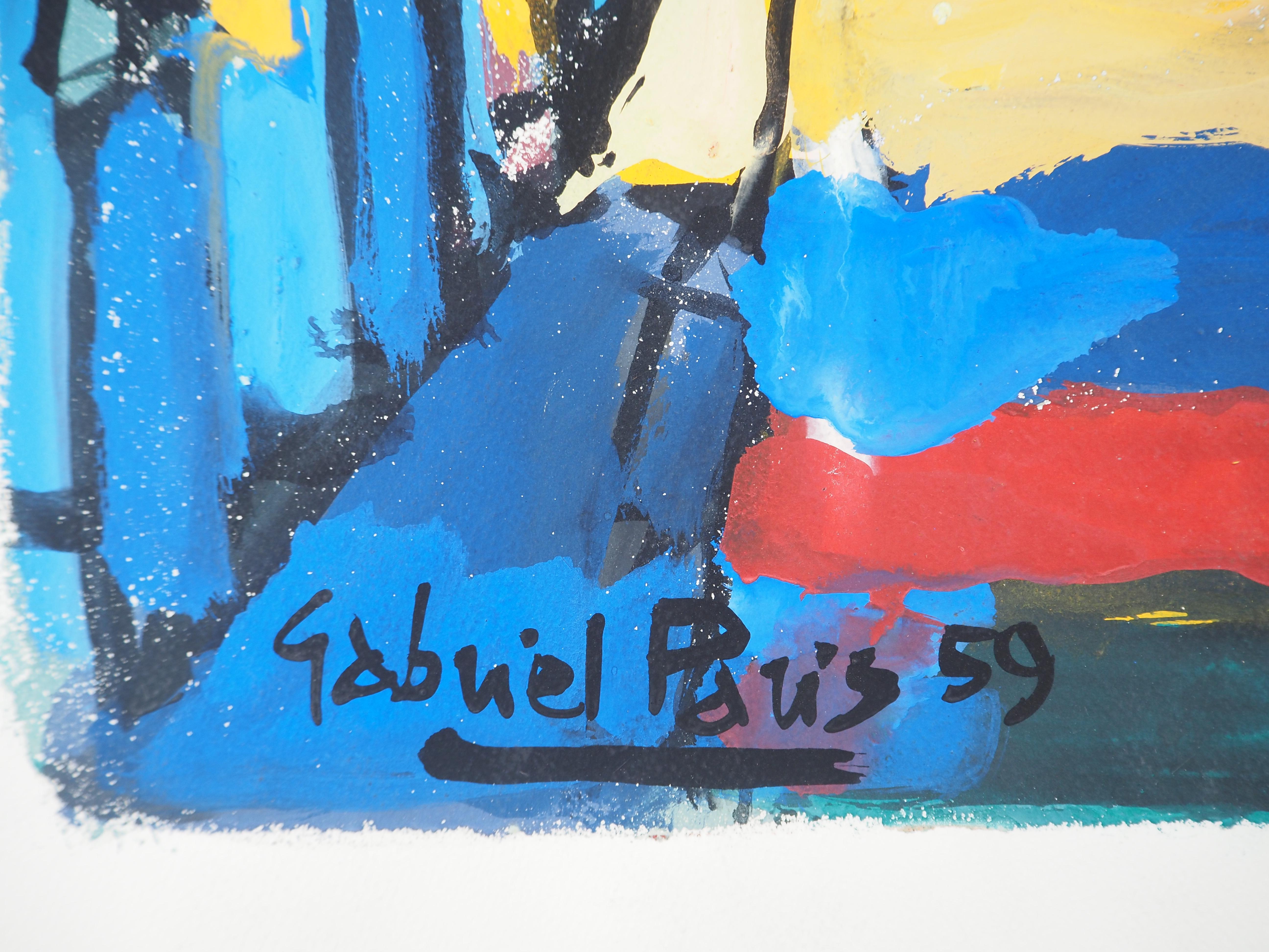 El Sacré-Cœur en Montmartre - Pintura original firmada a mano - Art de Gabriel Paris