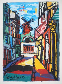 Paris : The Moulin de la Galette in Montmartre - Original Handsigned Painting