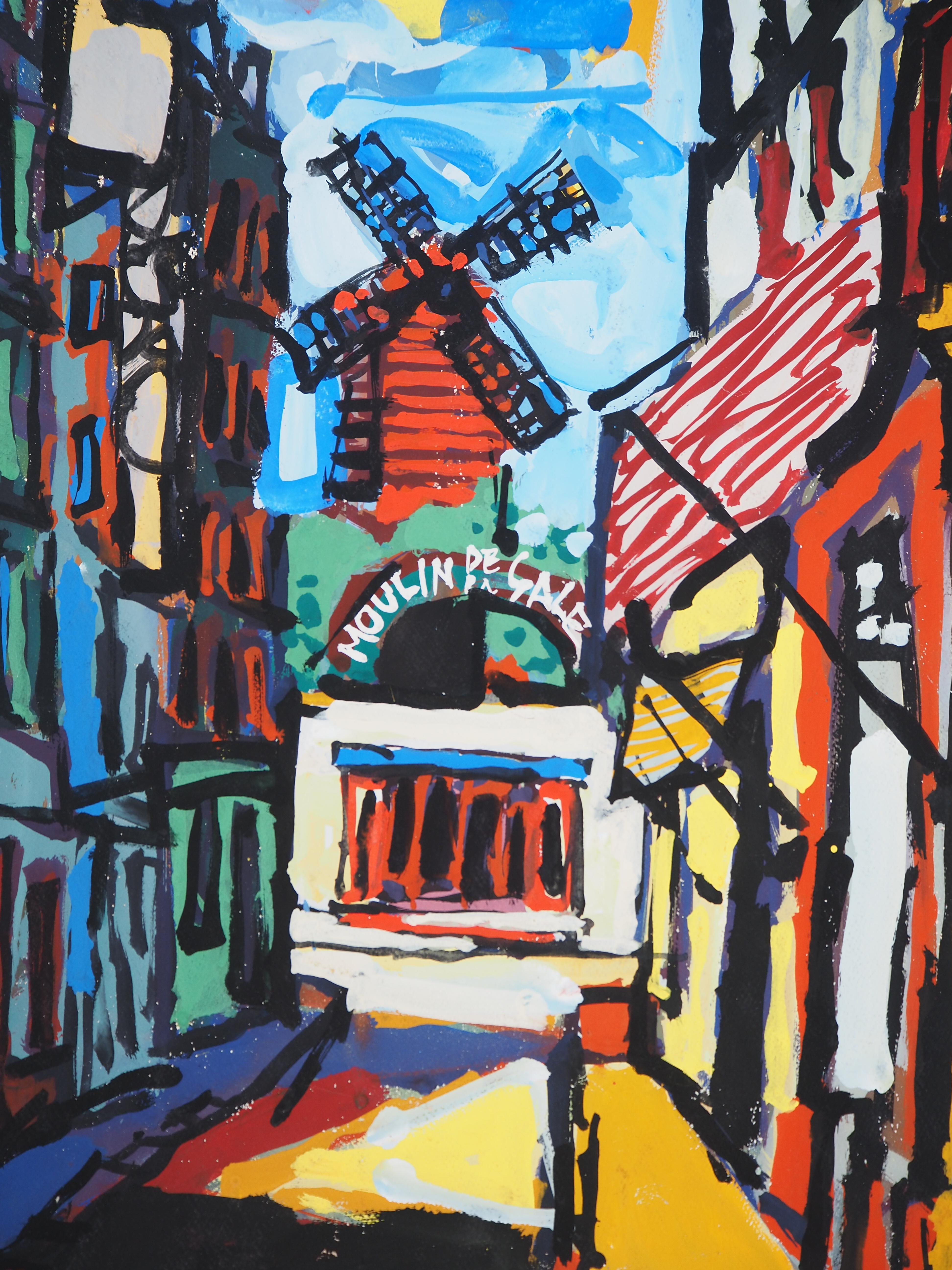 Gabriel Paris
The Moulin de la Galette in Montmartre, 1959

Original gouache painting
Handsigned and dated
On Arches vellum 64 x 50 cm (c. 25.1 x 19.6 inch)

Very good condition, with handling marks in the margins and a small defect at the edge of