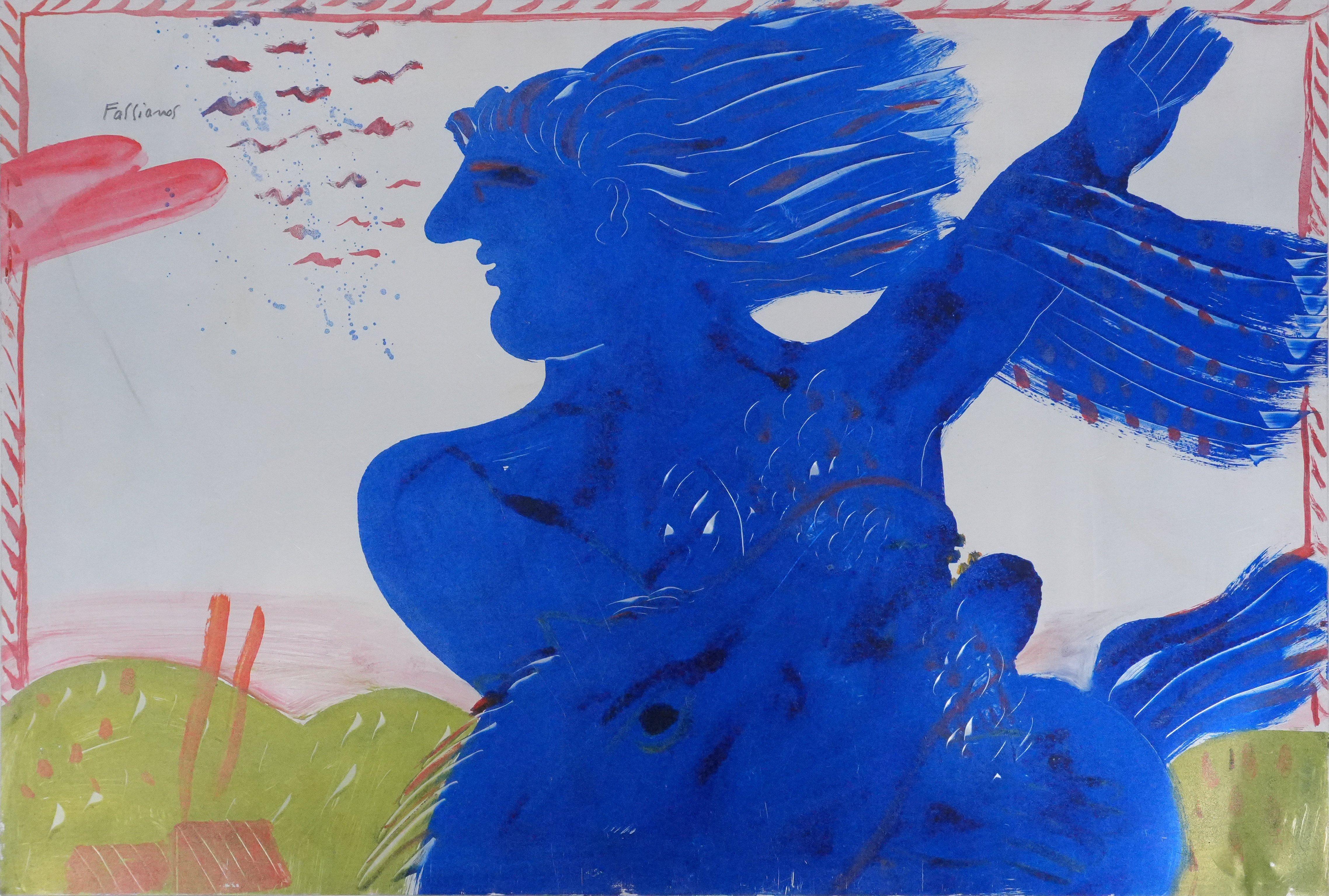 Young horse rider - Handsigned Original Drawing