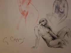 Studies of Juliet - Original signed charcoals drawing