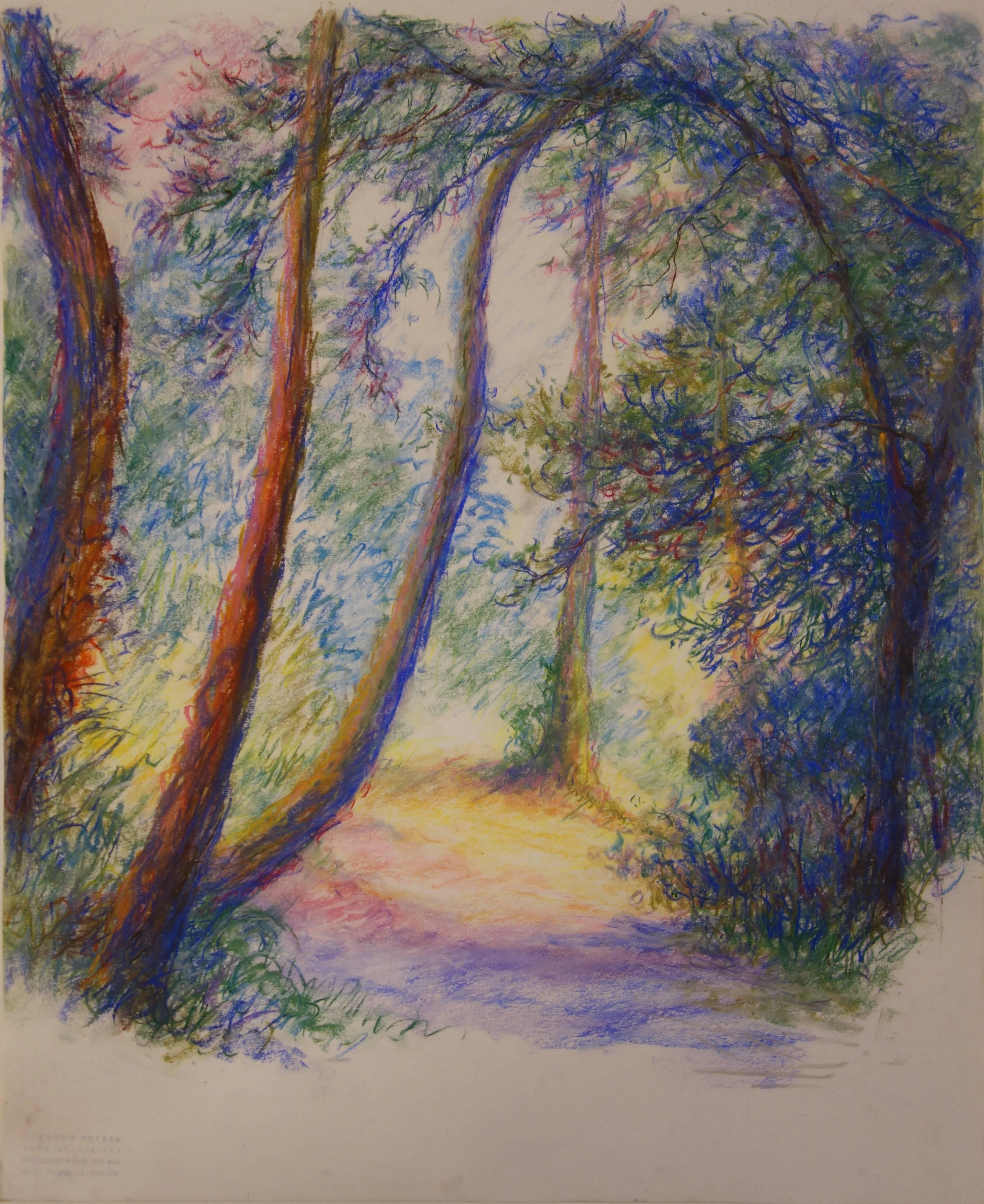 First Hours of the Day in the Woods - Original charcoals drawing