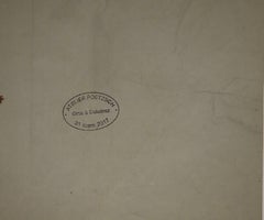 Maniera di Vermeer: Giovane ragazza con ciotola - Disegno originale a carboncino