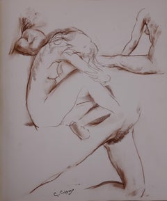 Studies of Nude - Originale Kohlezeichnung