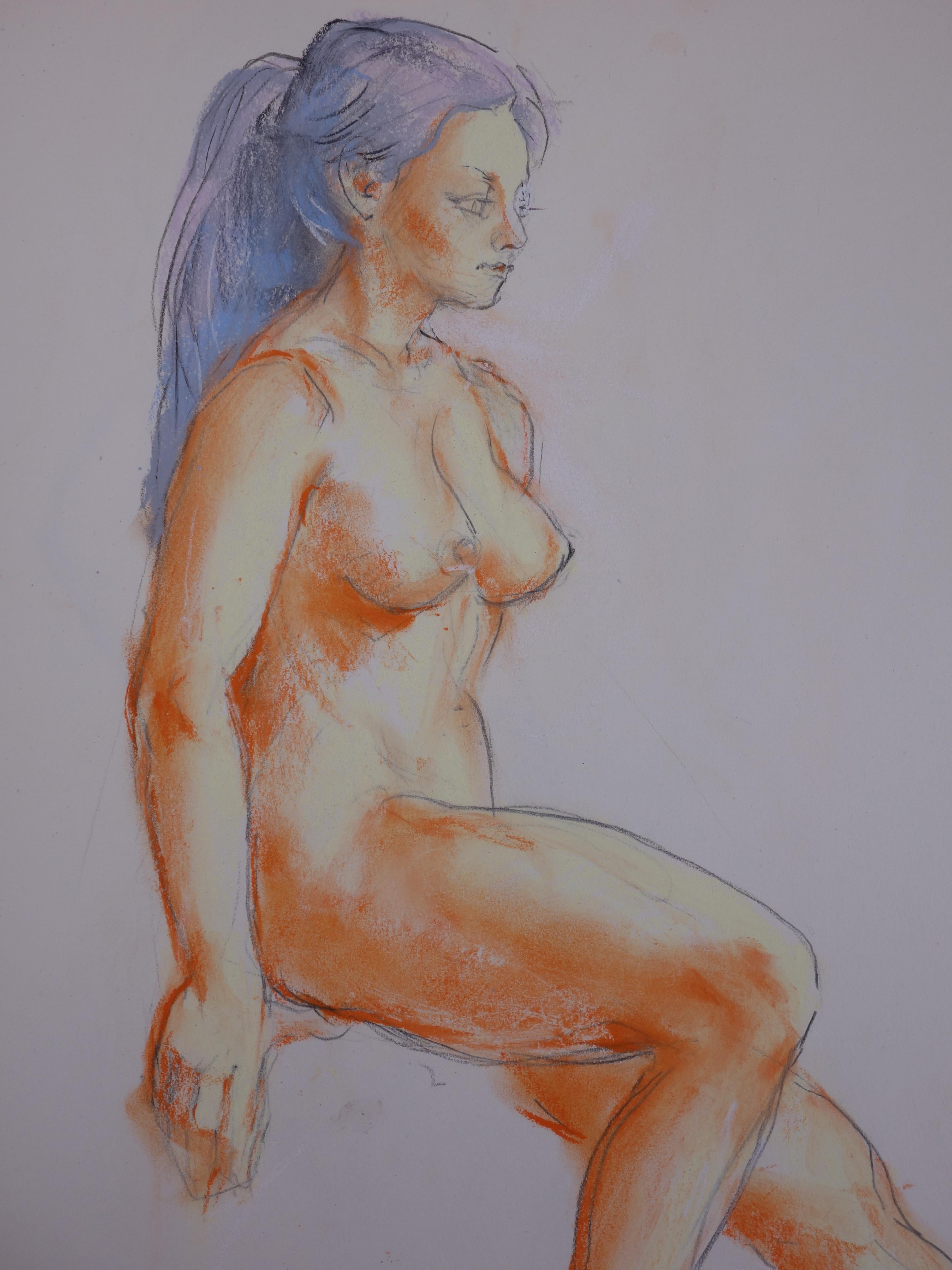 Gaston COPPENS (1909 - 2002)
Dreaming Nude

Original charcoal drawing
Stamp signature 
Stamp of the artist on the back
On wove paper 37 x 31 cm (c 15 x 12 inch)

Excellent condition

Gaston Coppens studied sculpture in the prestigious Ecoule Boulle