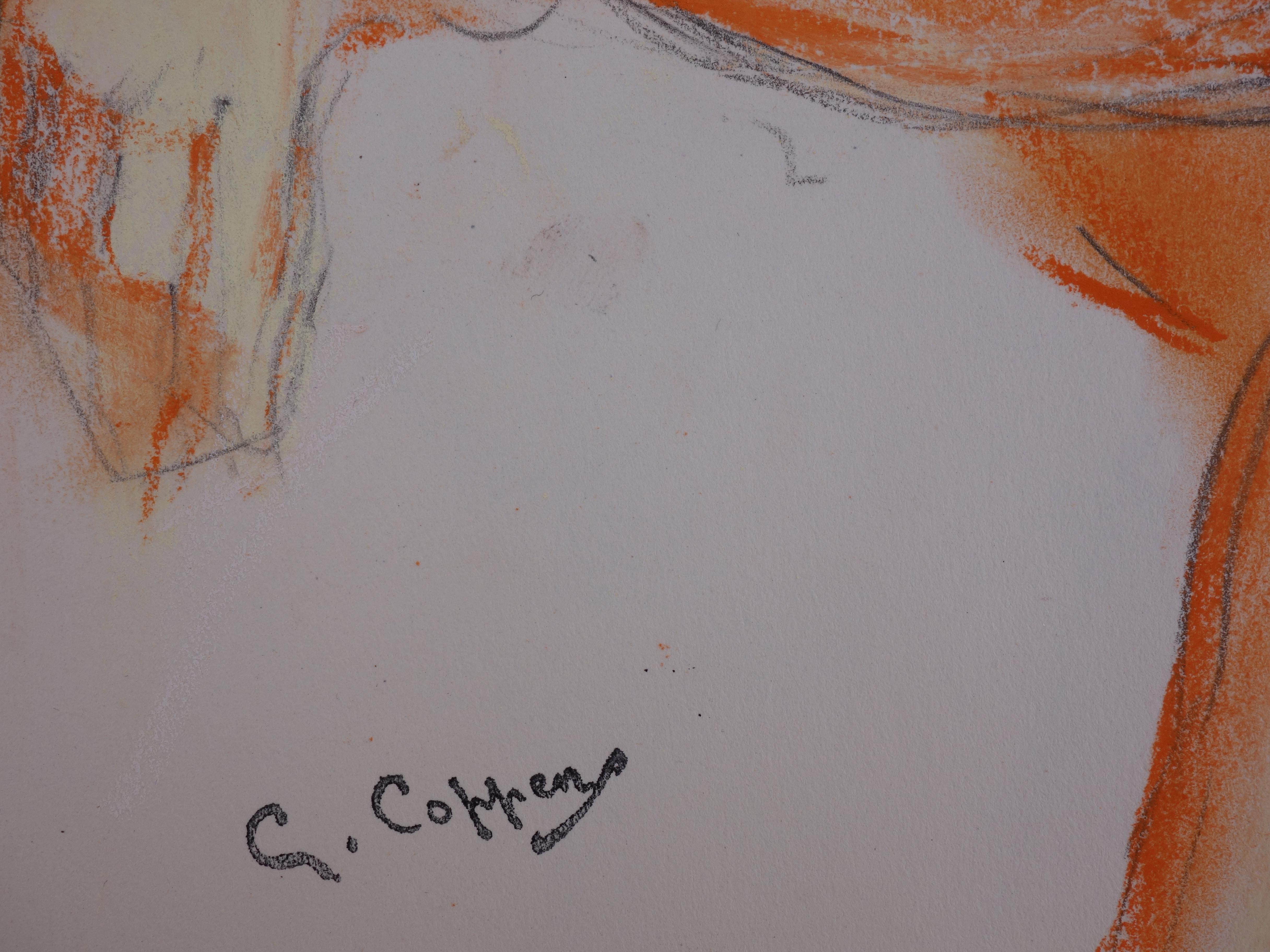 Dreaming Nude - Original charcoals drawing - Modern Art by Gaston Coppens