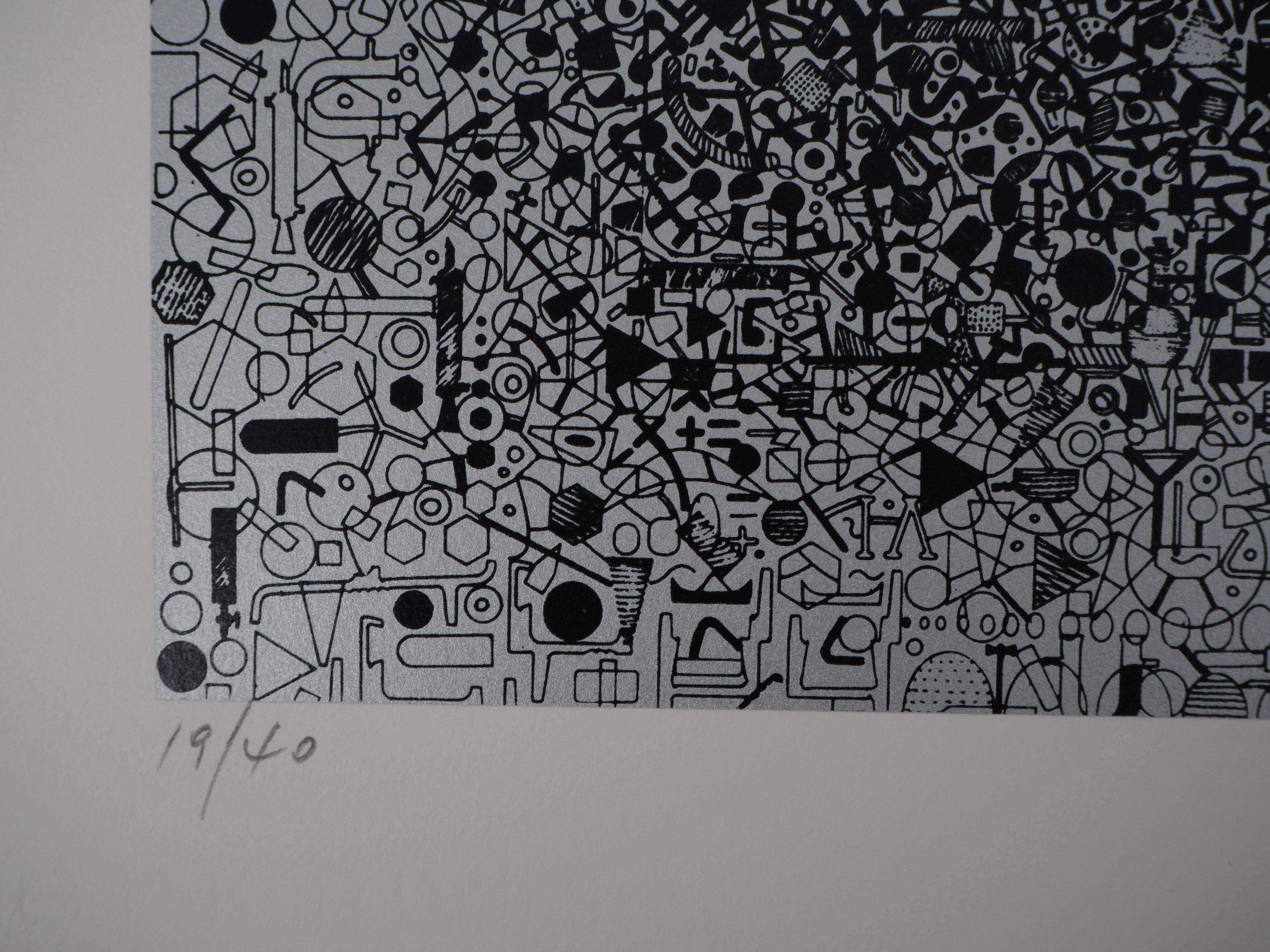 Electronic, Complexity of MicroSystems Silver - Original Handsigned Screen Print 3