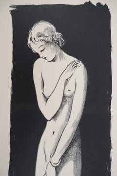 Nu et chat - Lithographie d'origine - vers 1937