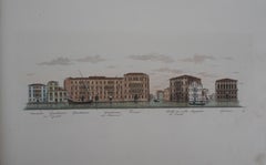 Venezia, vista sul Canal Grande  - Acquaforte e acquerello originali, 1831
