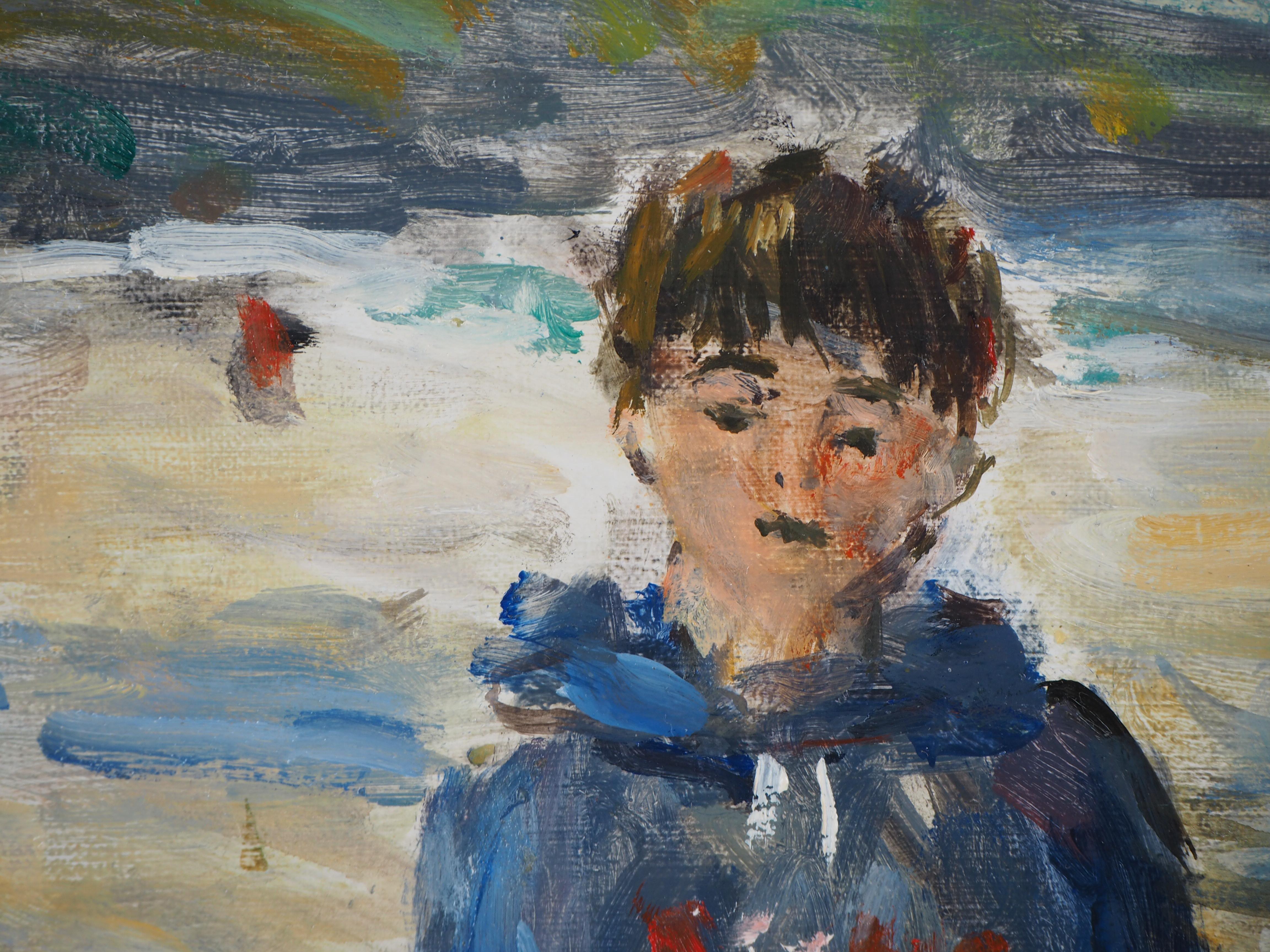 Jean-Jacques RENÉ
Normandie : Un garçon sur la plage

Peinture à l'huile sur toile
Hansigné
46 x 55 cm (c. 18.1 x 21.7 inch)

Excellent état