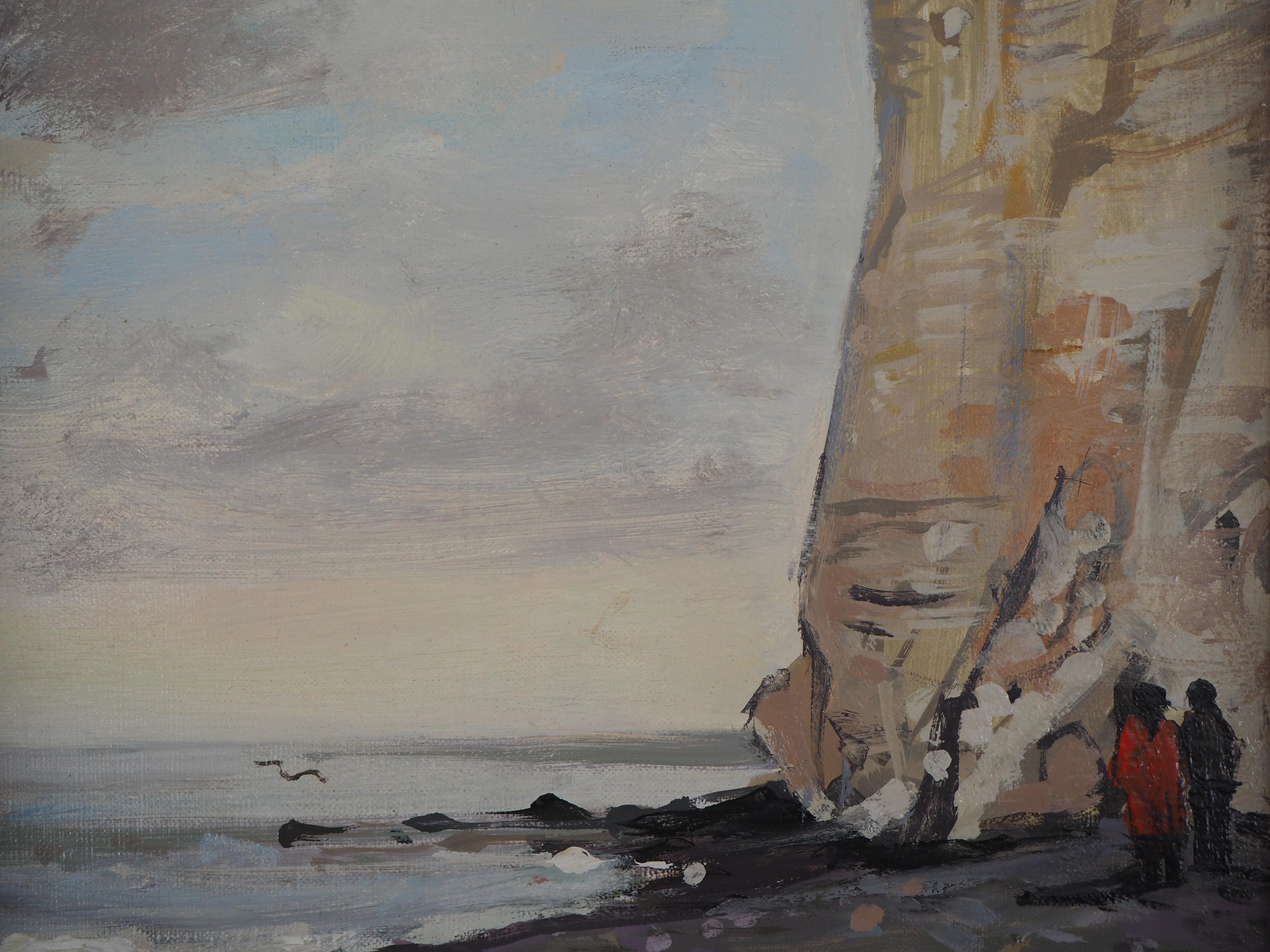 Jean-Jacques RENÉ
Cliffs at Etretat

Oil paint on canvas
Hansigned
33 x 24 cm (c. 13 x 9.5 inch)
Presented in a DELF frame 47 x 37 cm (c. 18.5 x 14.6 inch)

Excellent condition