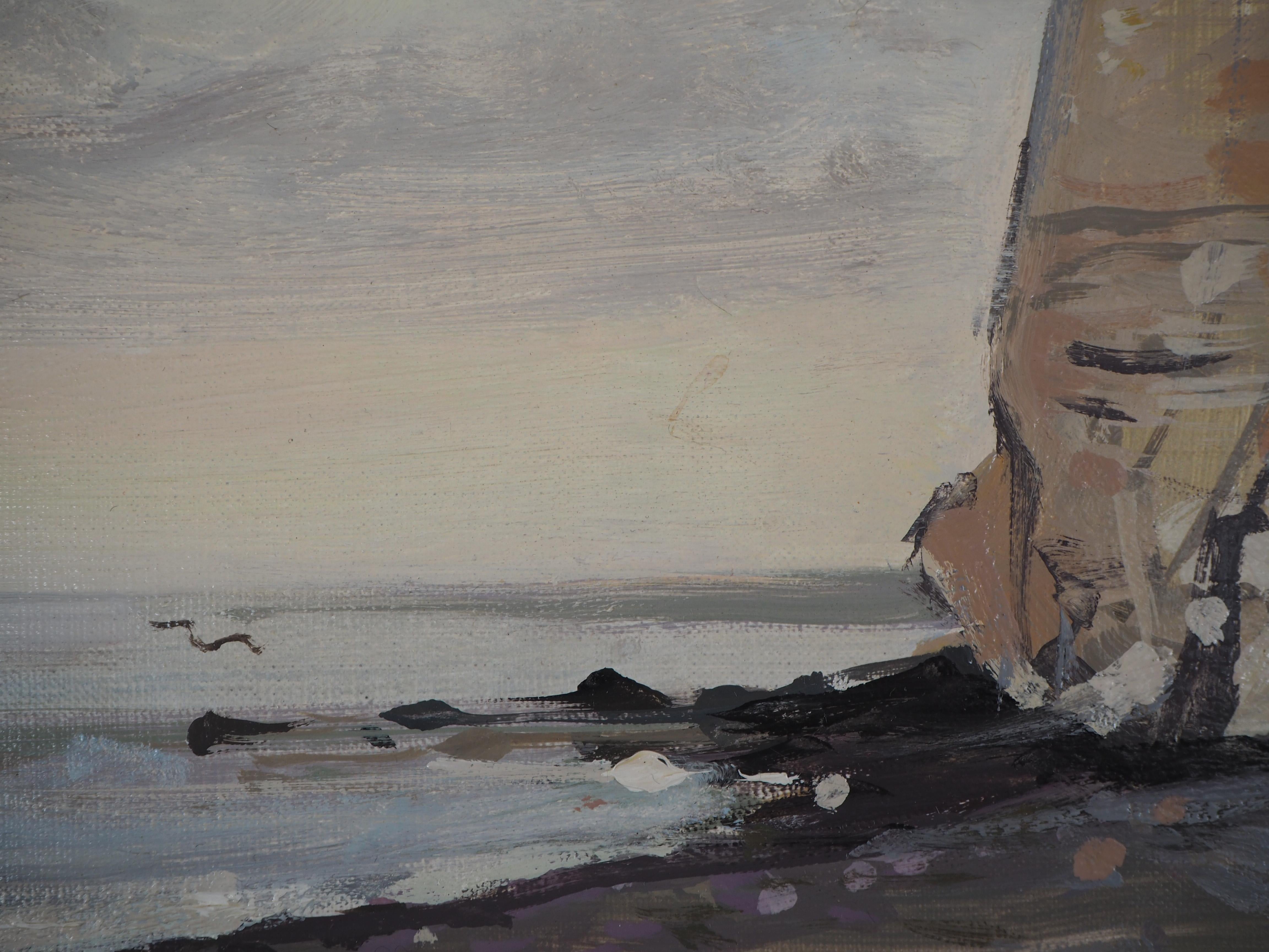 Cliffs at Etretat - Oil On Canvas, Hansigned 1