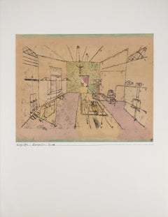 Room Perspective - Lithograph and Stencil