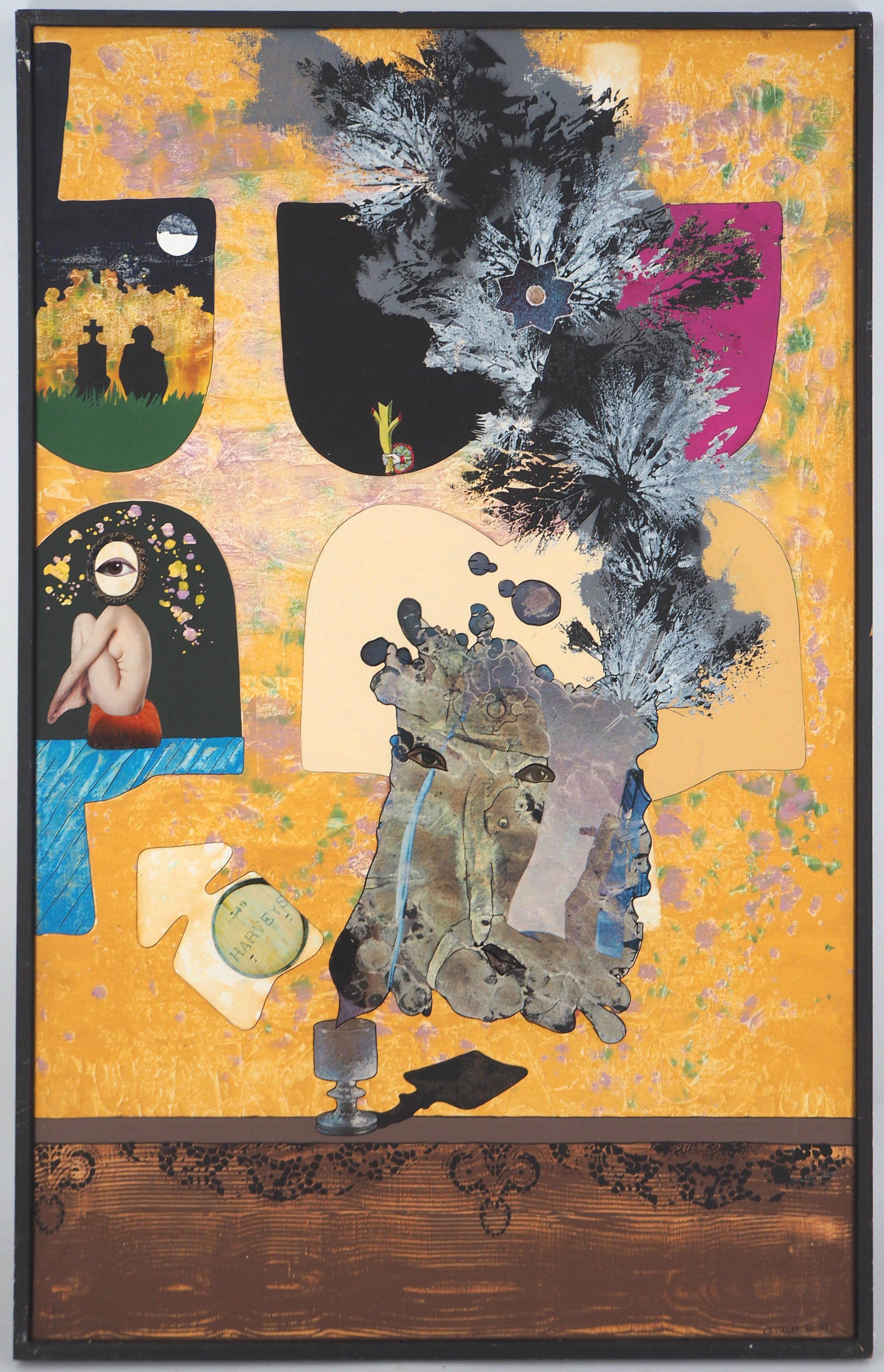 Jean-Pierre VIELFAURE Abstract Painting - Portrait of Dylan Thomas
