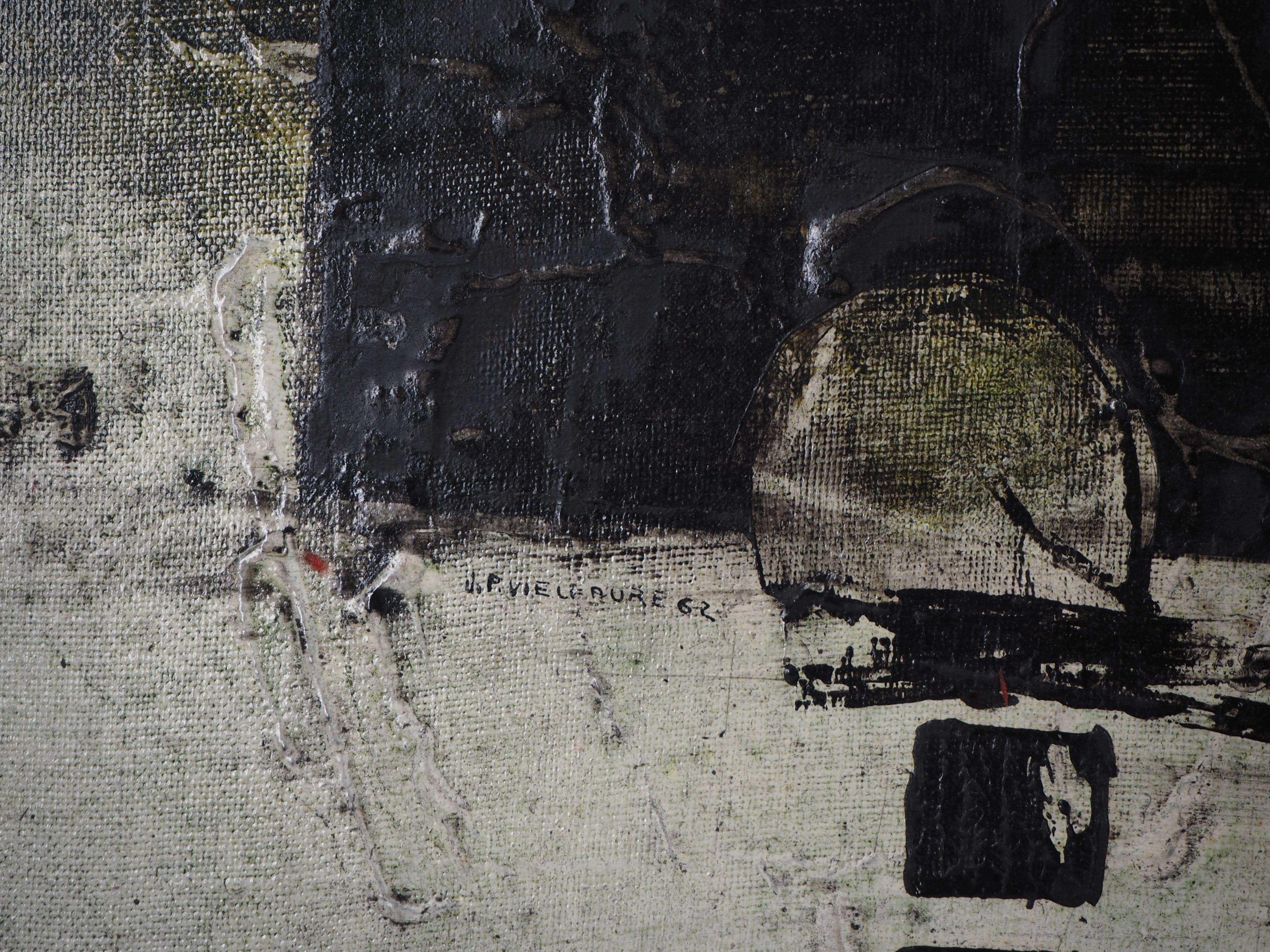 The Secret Nothingness - Original oil on canvas, Handsigned - Painting by Jean-Pierre VIELFAURE